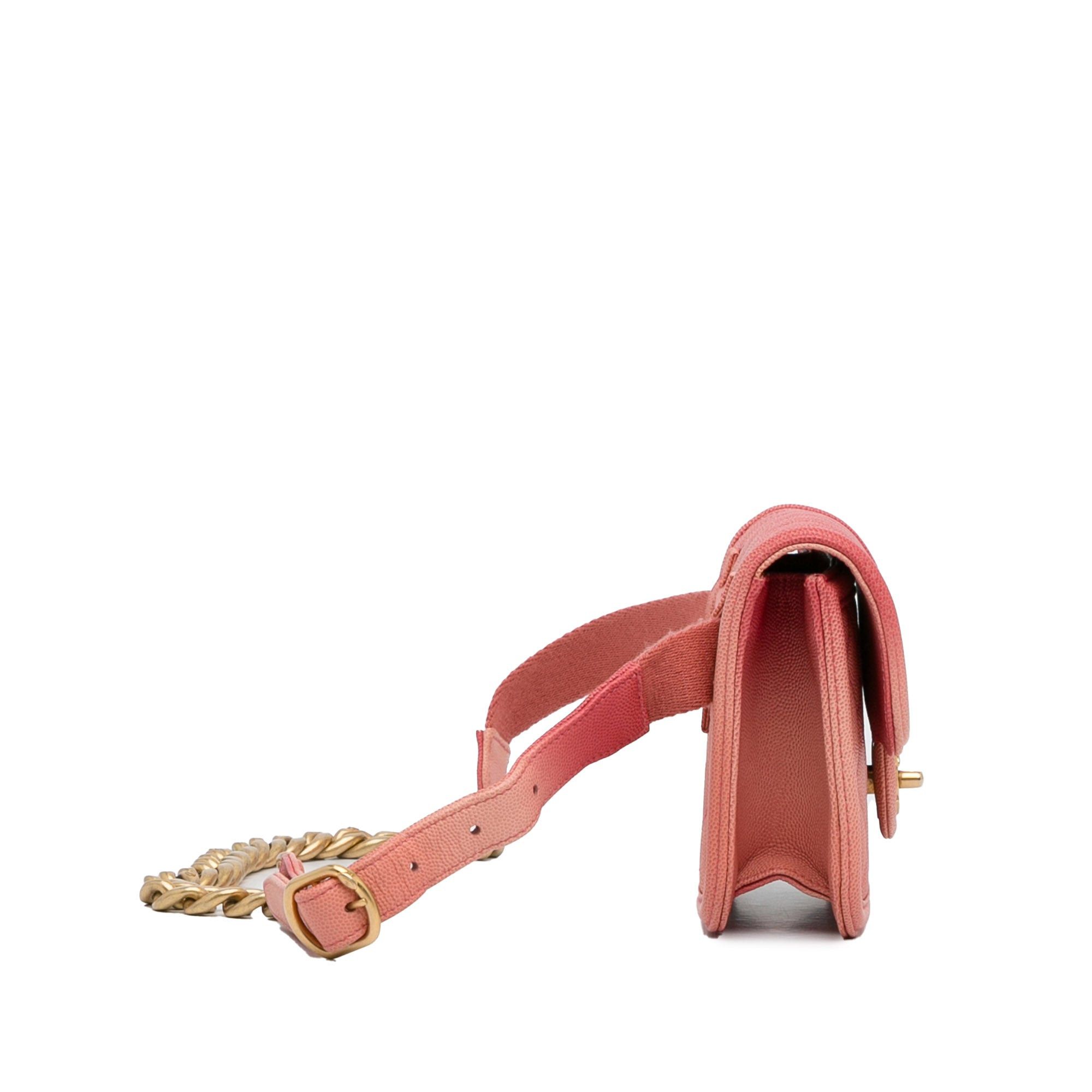 Chanel Chanel Caviar Sunset On The Sea Flap Belt Bag Pink Size ONE SIZE - 3 Thumbnail