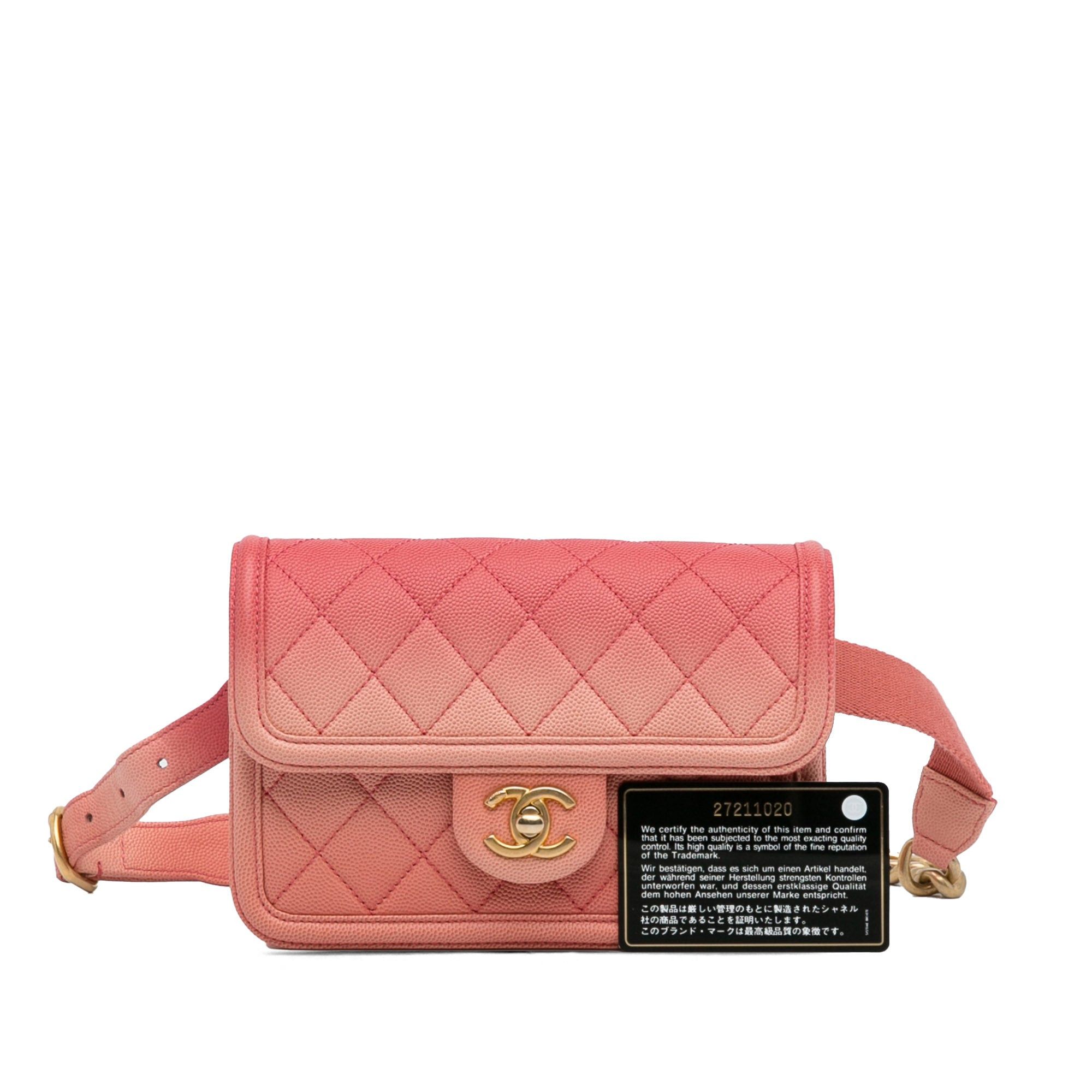 Chanel Chanel Caviar Sunset On The Sea Flap Belt Bag Pink Size ONE SIZE - 11 Thumbnail