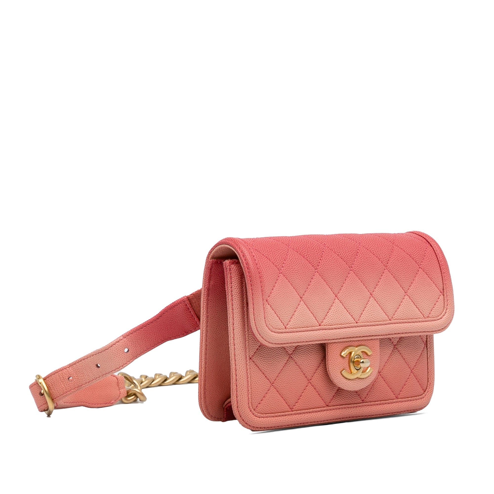 Chanel Chanel Caviar Sunset On The Sea Flap Belt Bag Pink Size ONE SIZE - 2 Thumbnail