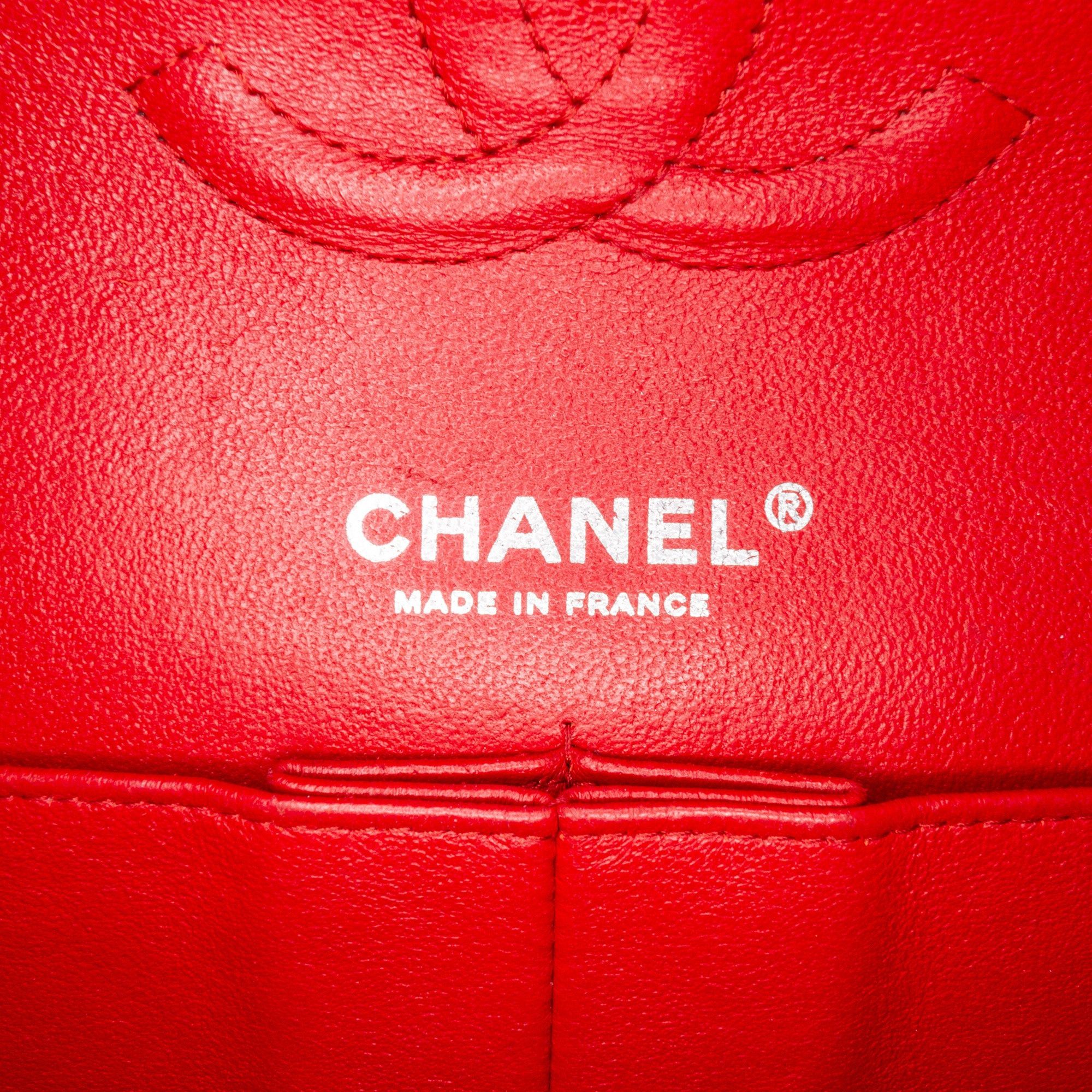 Chanel Chanel Medium Classic Chevron Caviar Double Flap Red Size ONE SIZE - 5 Thumbnail
