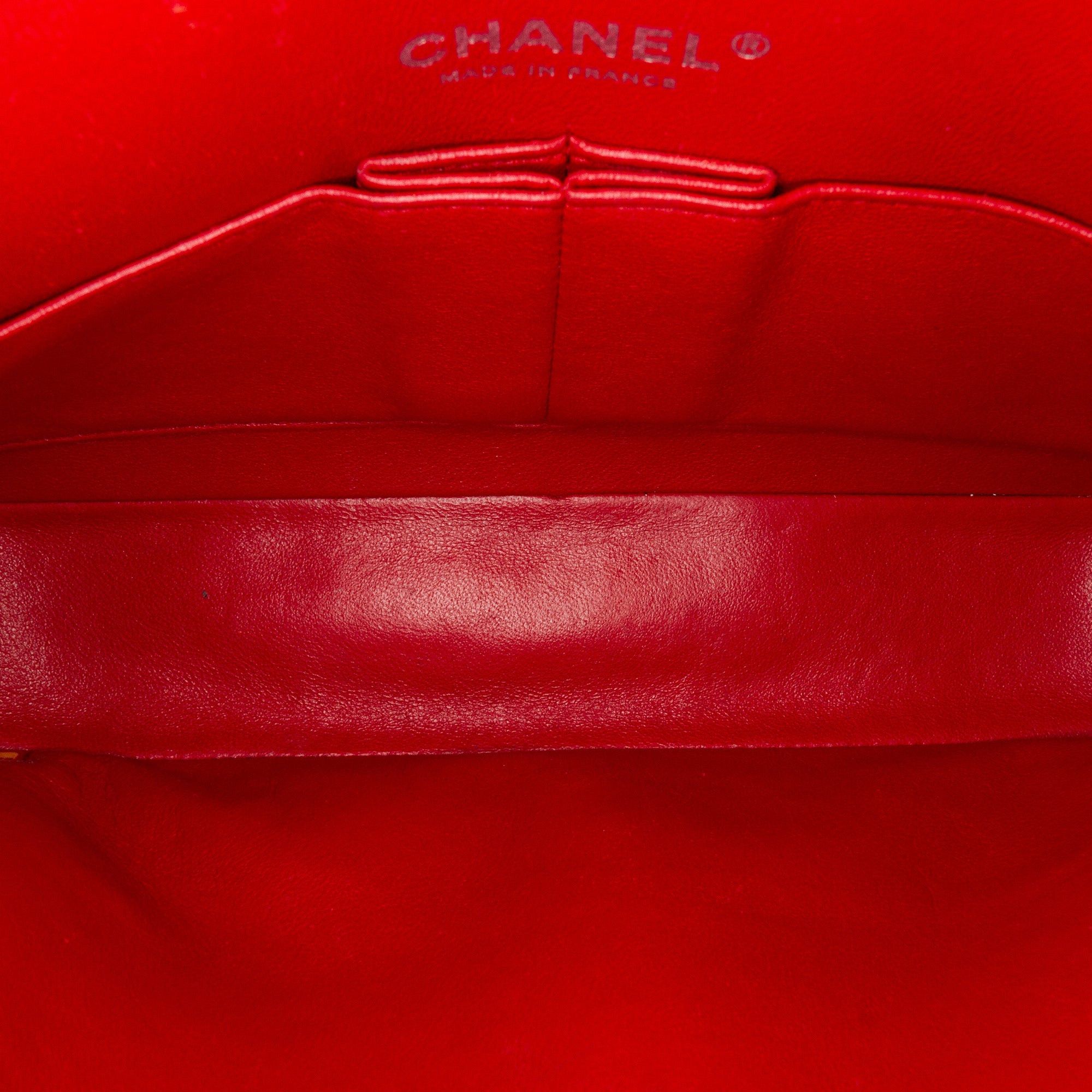 Chanel Chanel Medium Classic Chevron Caviar Double Flap Red Size ONE SIZE - 4 Thumbnail