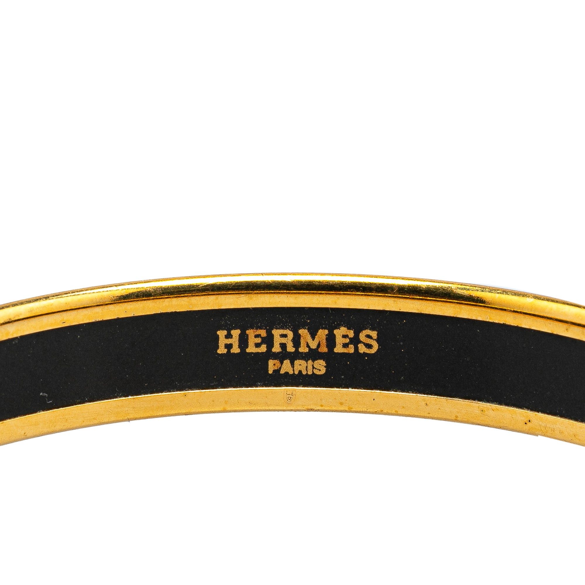 Hermes Hermès Narrow Musical Instruments Enamel Bangle 65 Black Size ONE SIZE - 4 Thumbnail