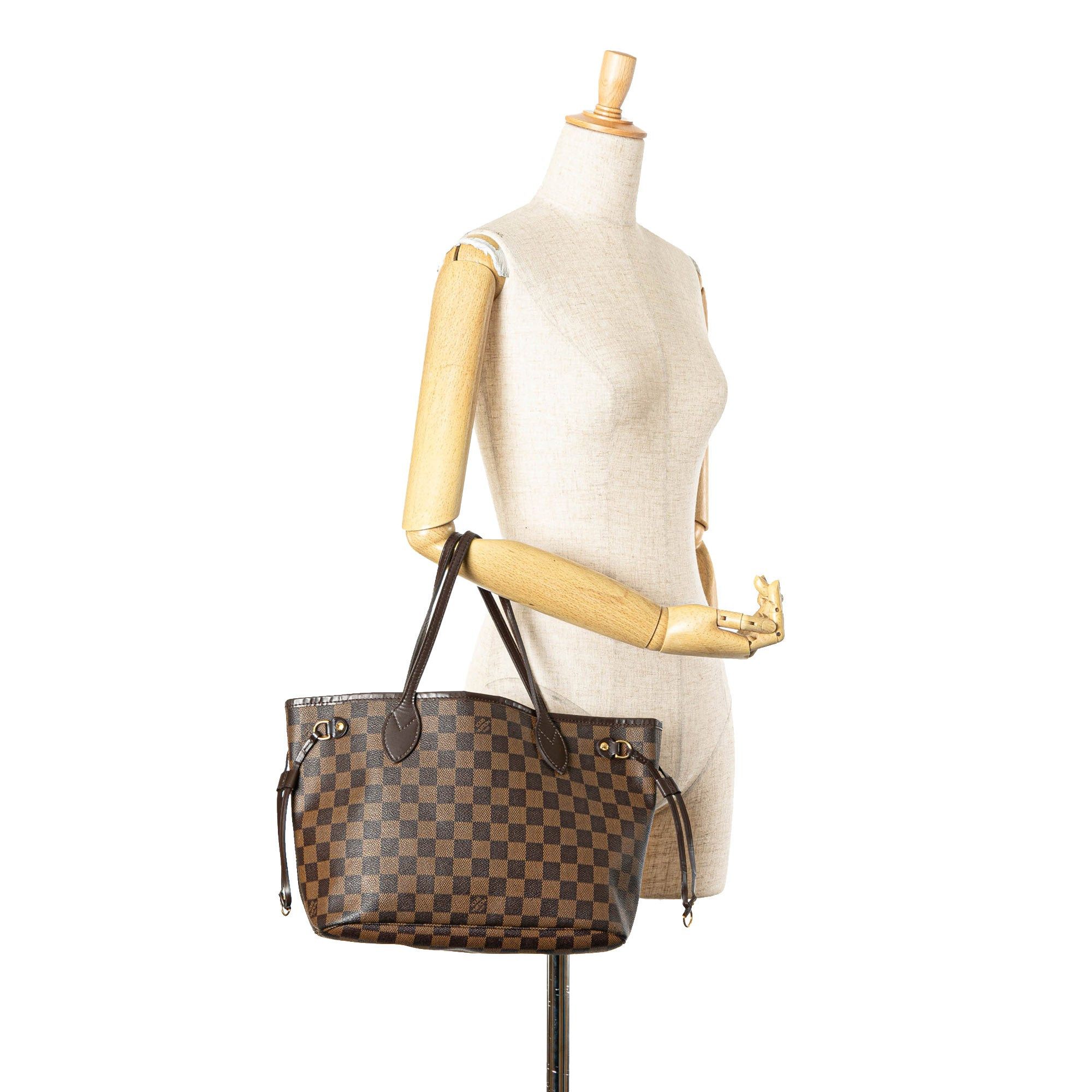 Louis Vuitton Louis Vuitton Damier Ebene Neverfull PM Brown Size ONE SIZE - 7 Thumbnail