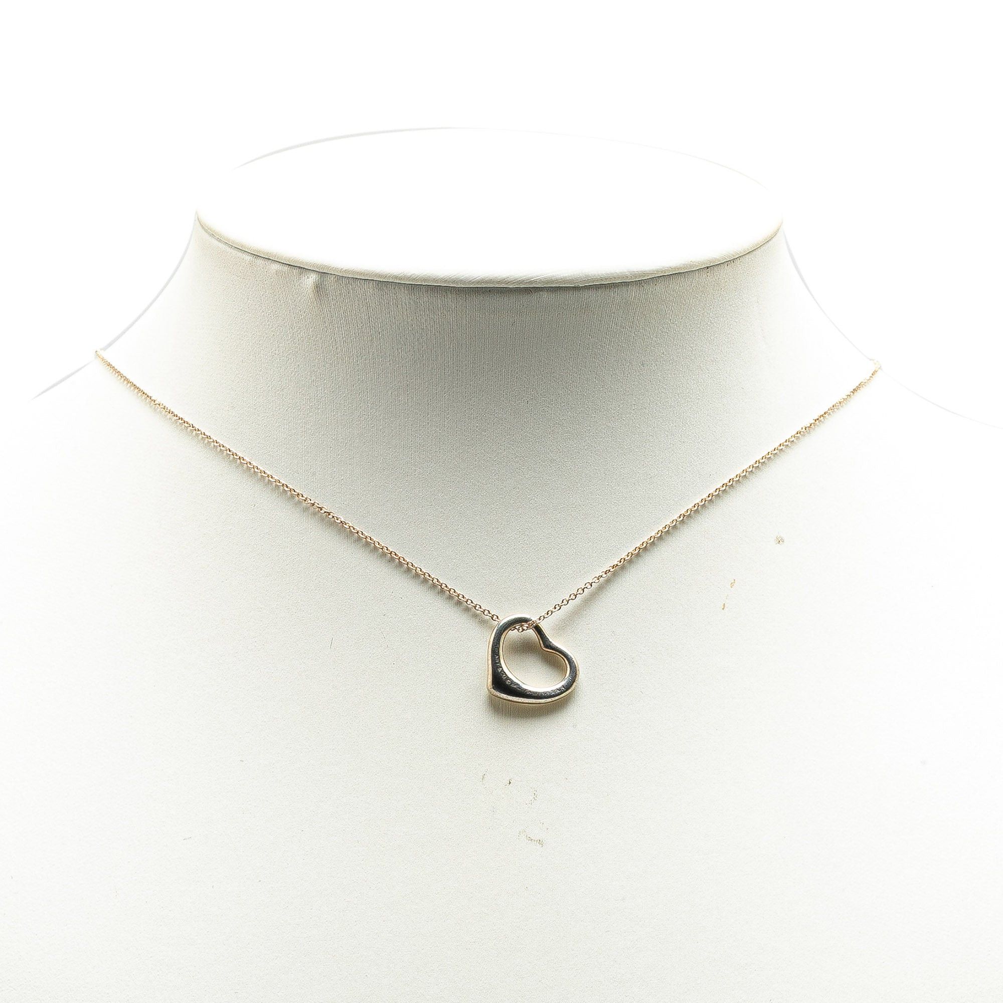 Tiffany & Co. Tiffany Elsa Peretti Sterling Silver Open Heart Pendant Necklace Silver Size ONE SIZE - 5 Thumbnail