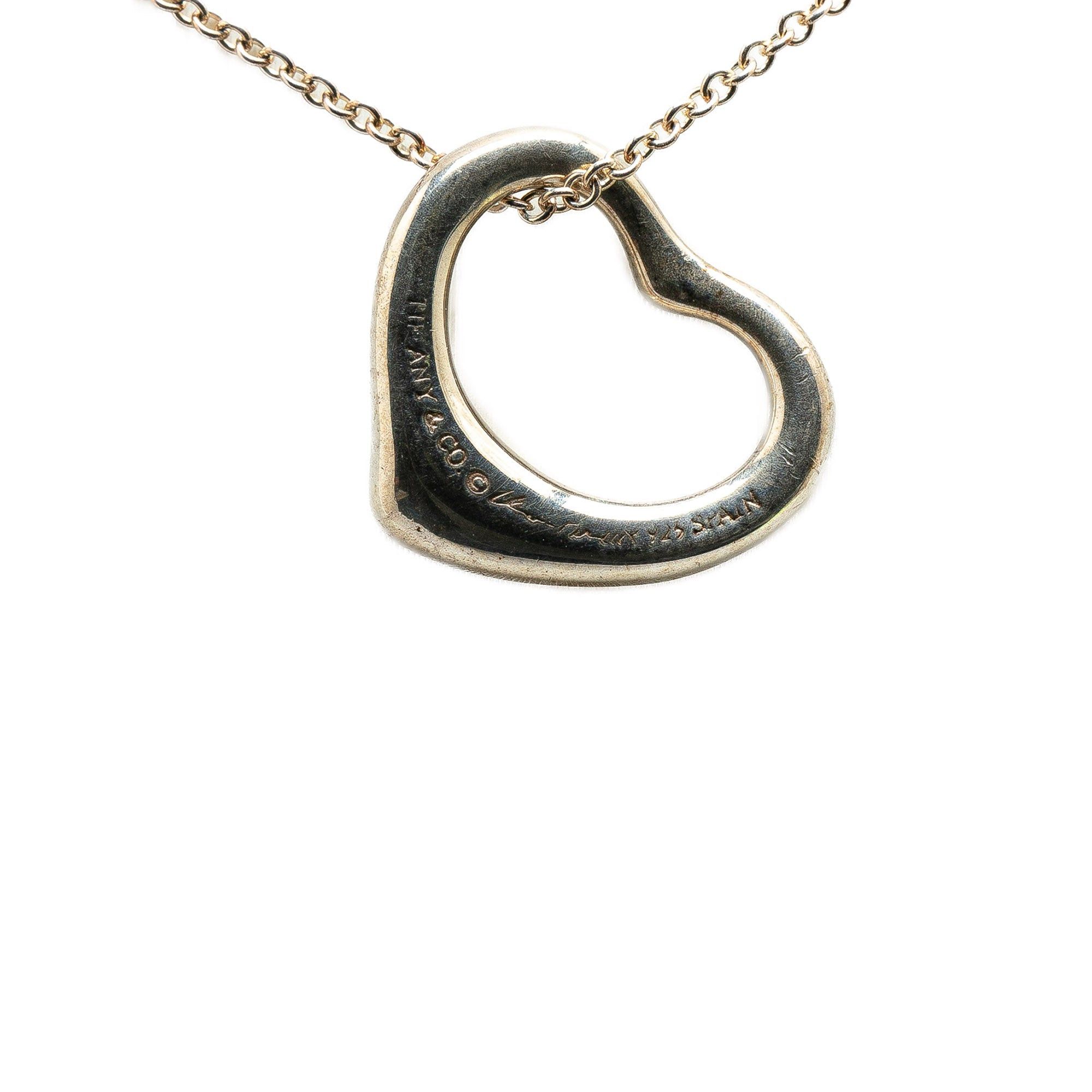 Tiffany & Co. Tiffany Elsa Peretti Sterling Silver Open Heart Pendant Necklace Silver Size ONE SIZE - 2 Thumbnail