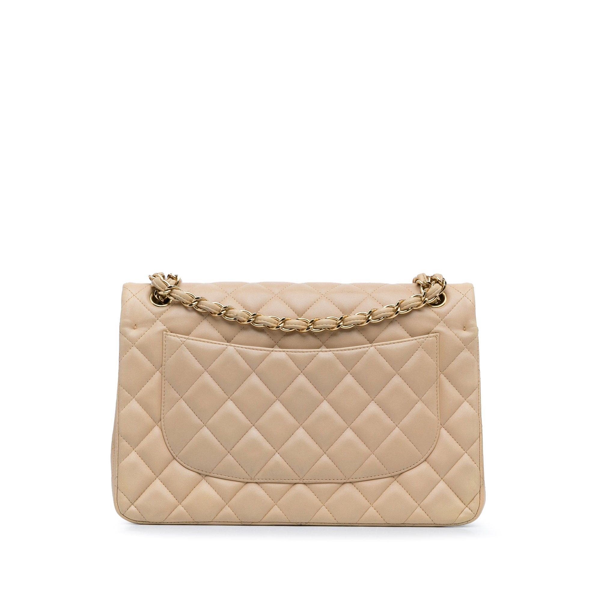 Chanel Chanel Jumbo Classic Lambskin Double Flap Brown Size ONE SIZE - 4 Thumbnail