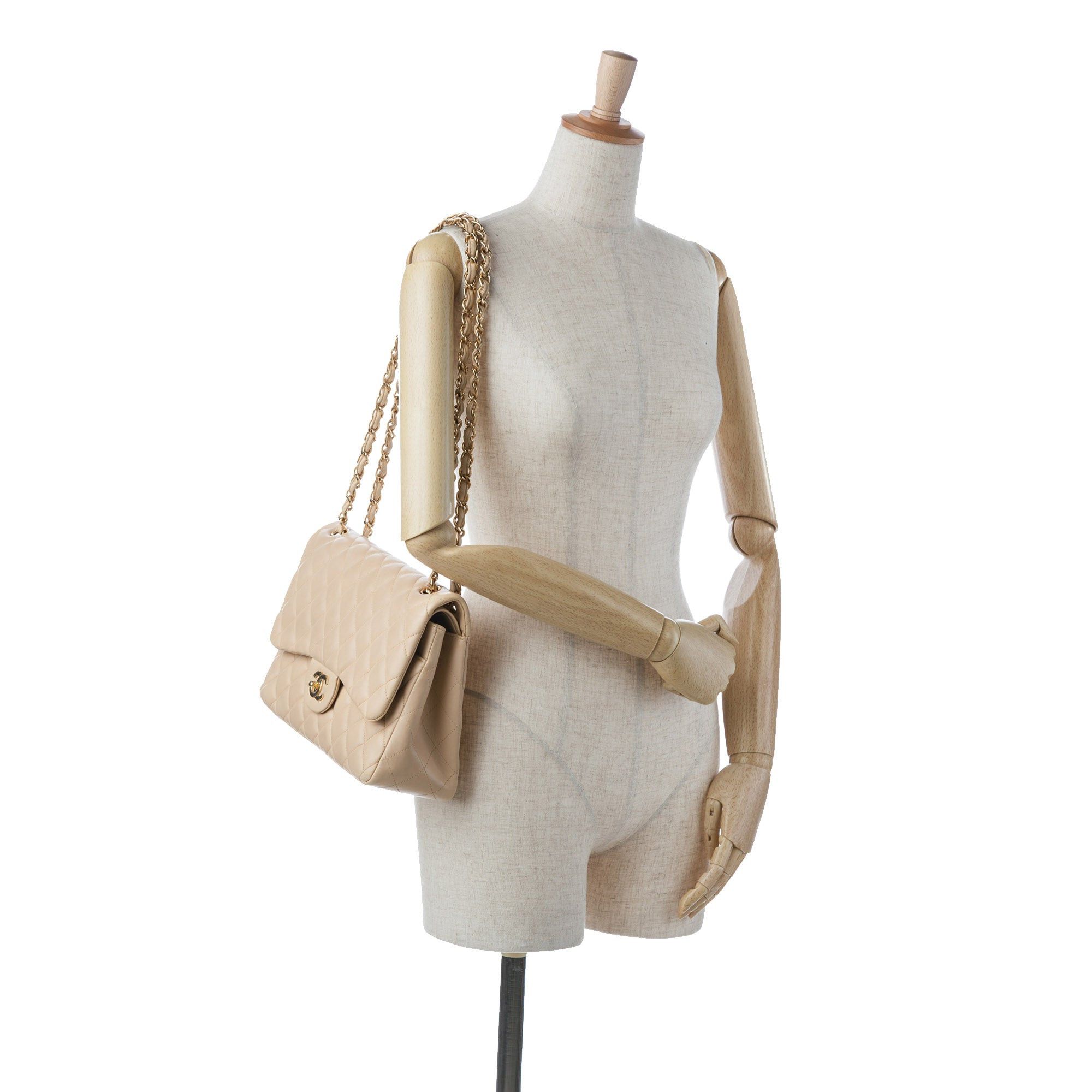 Chanel Chanel Jumbo Classic Lambskin Double Flap Brown Size ONE SIZE - 13 Thumbnail