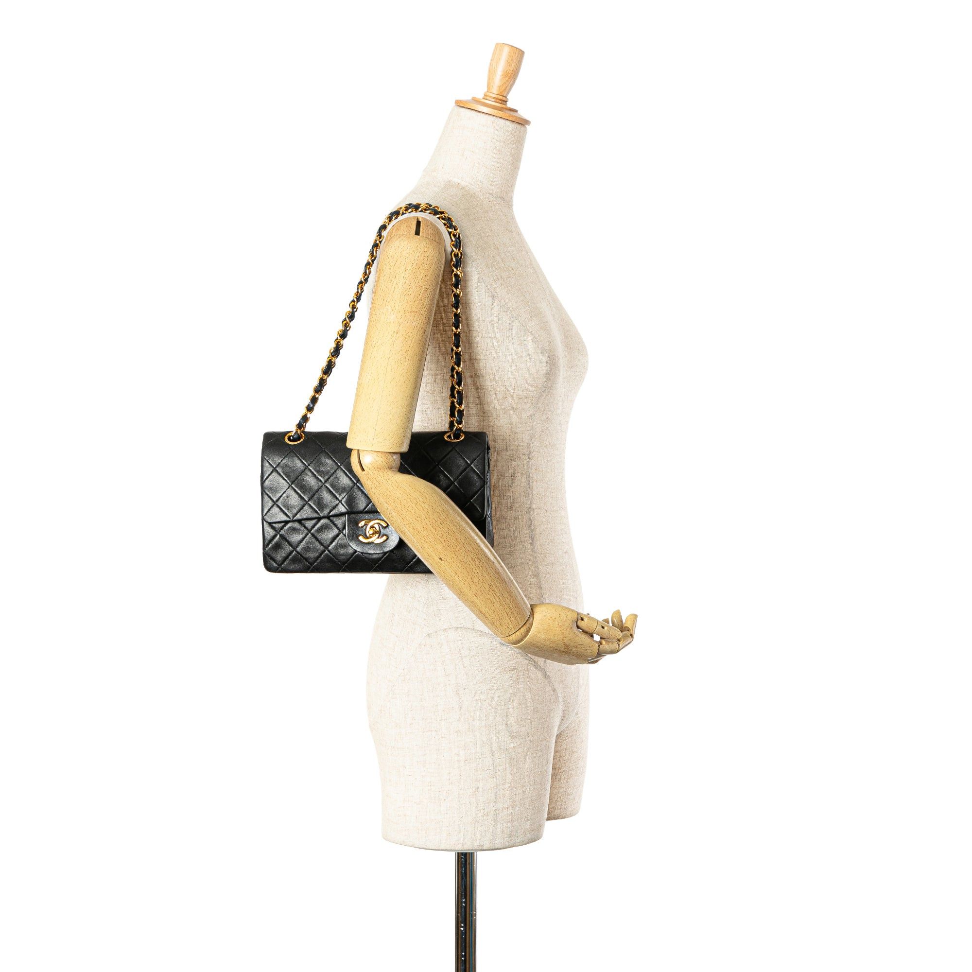 Chanel Chanel Small Classic Lambskin Double Flap Black Size ONE SIZE - 10 Thumbnail
