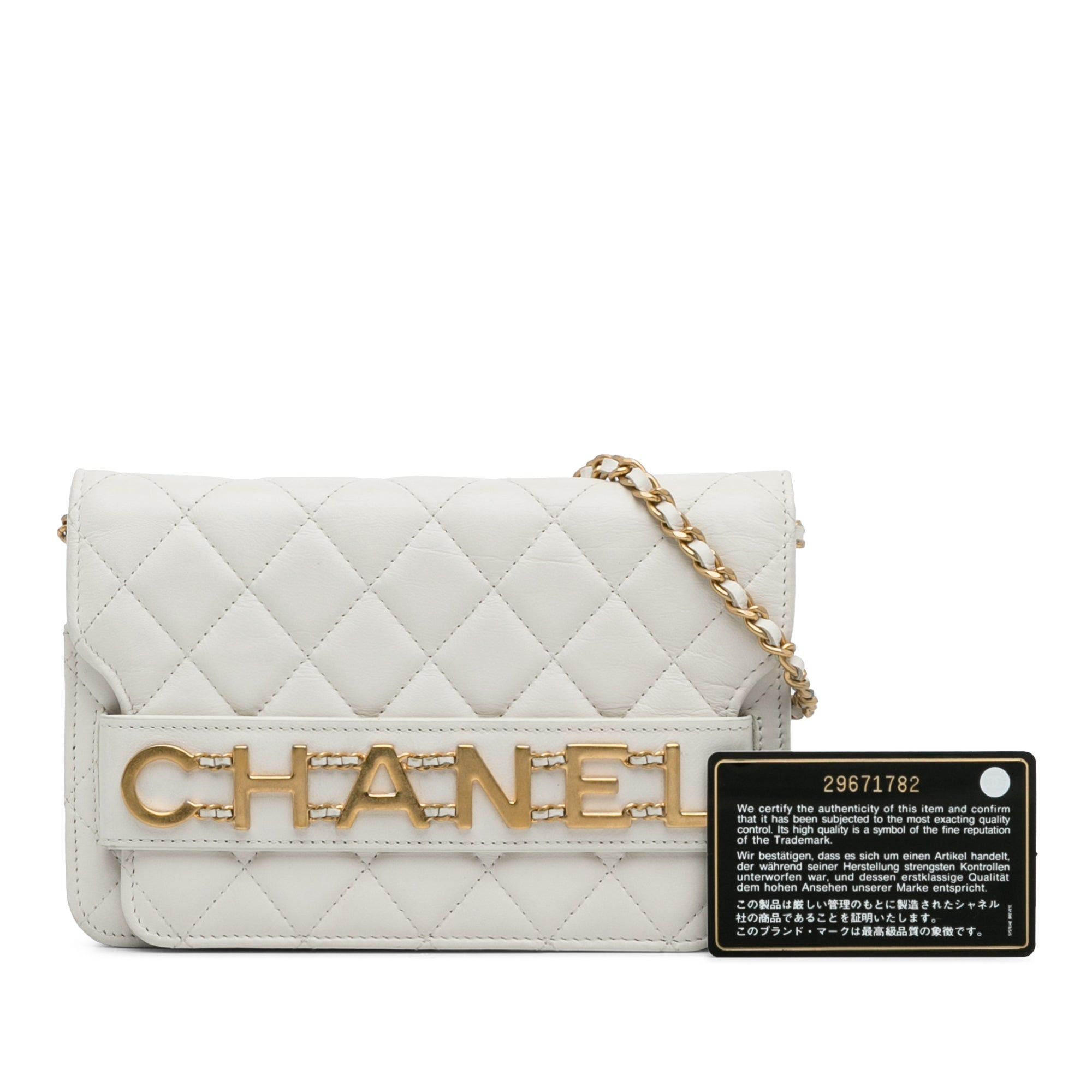 Chanel Chanel Enchained Flap Wallet on Chain White Size ONE SIZE - 11 Thumbnail