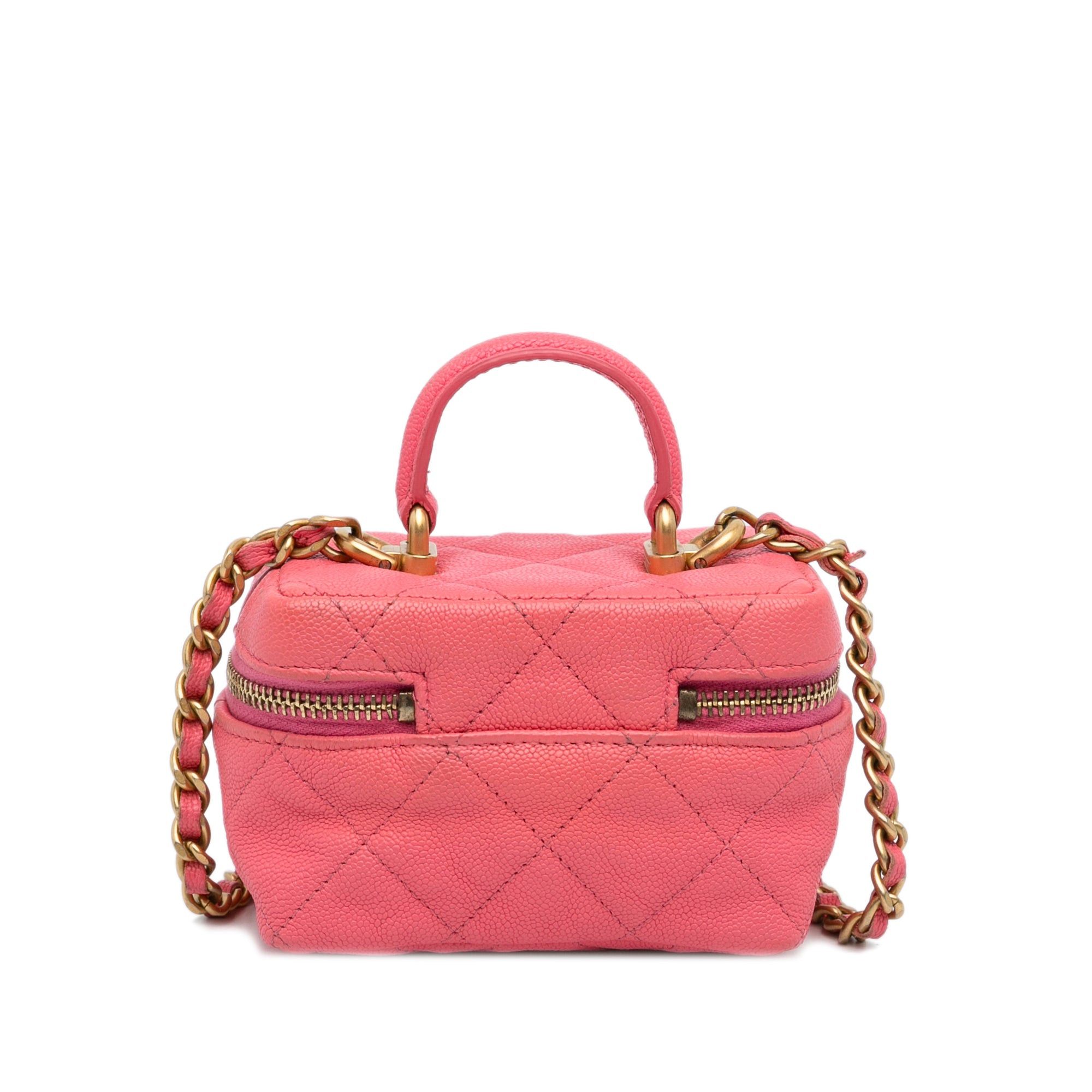 Chanel Chanel Micro Caviar Chain Vanity Bag Pink Size ONE SIZE - 3 Thumbnail