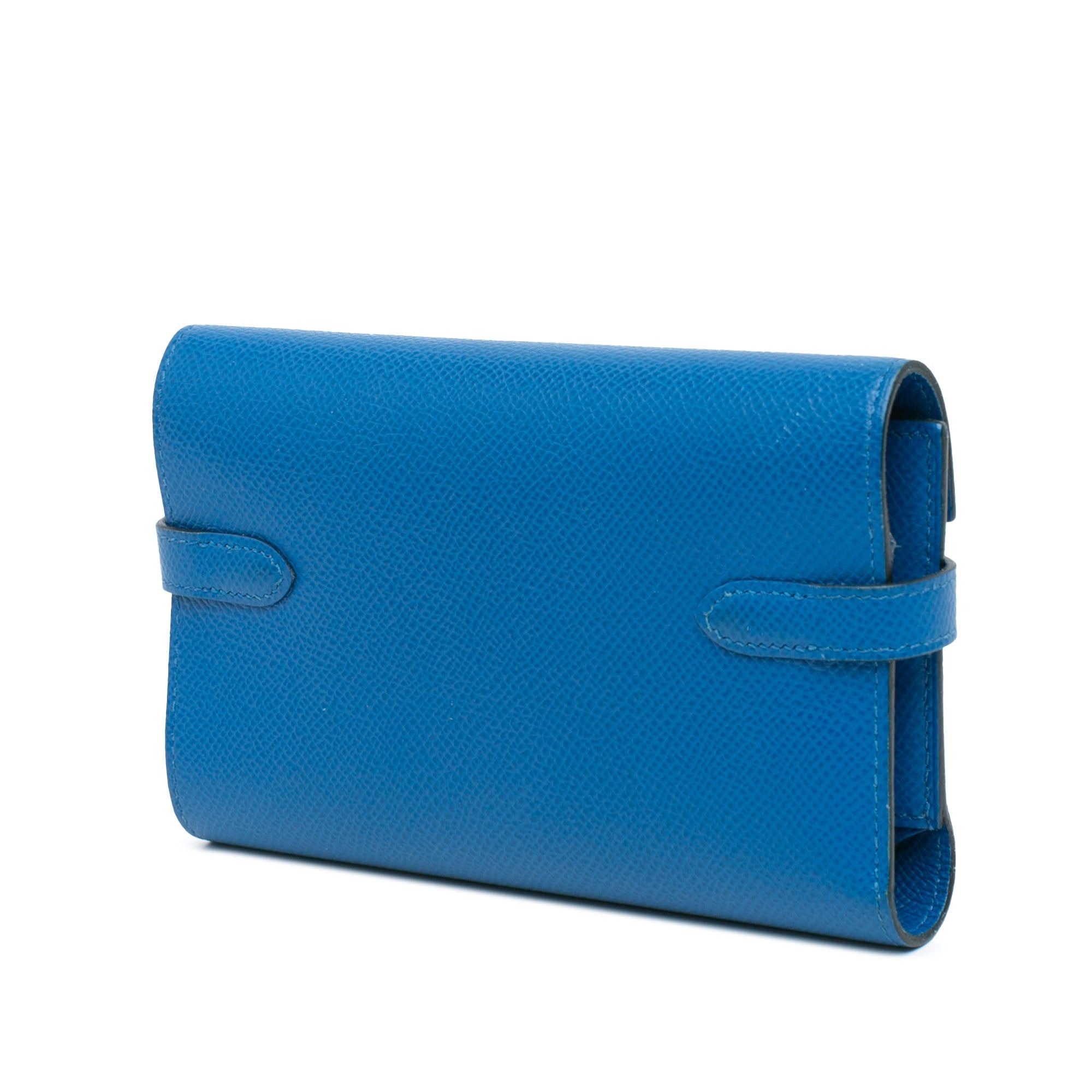 Hermes Hermès Medium Epsom Kelly Depliant Wallet Blue Size ONE SIZE - 2 Thumbnail