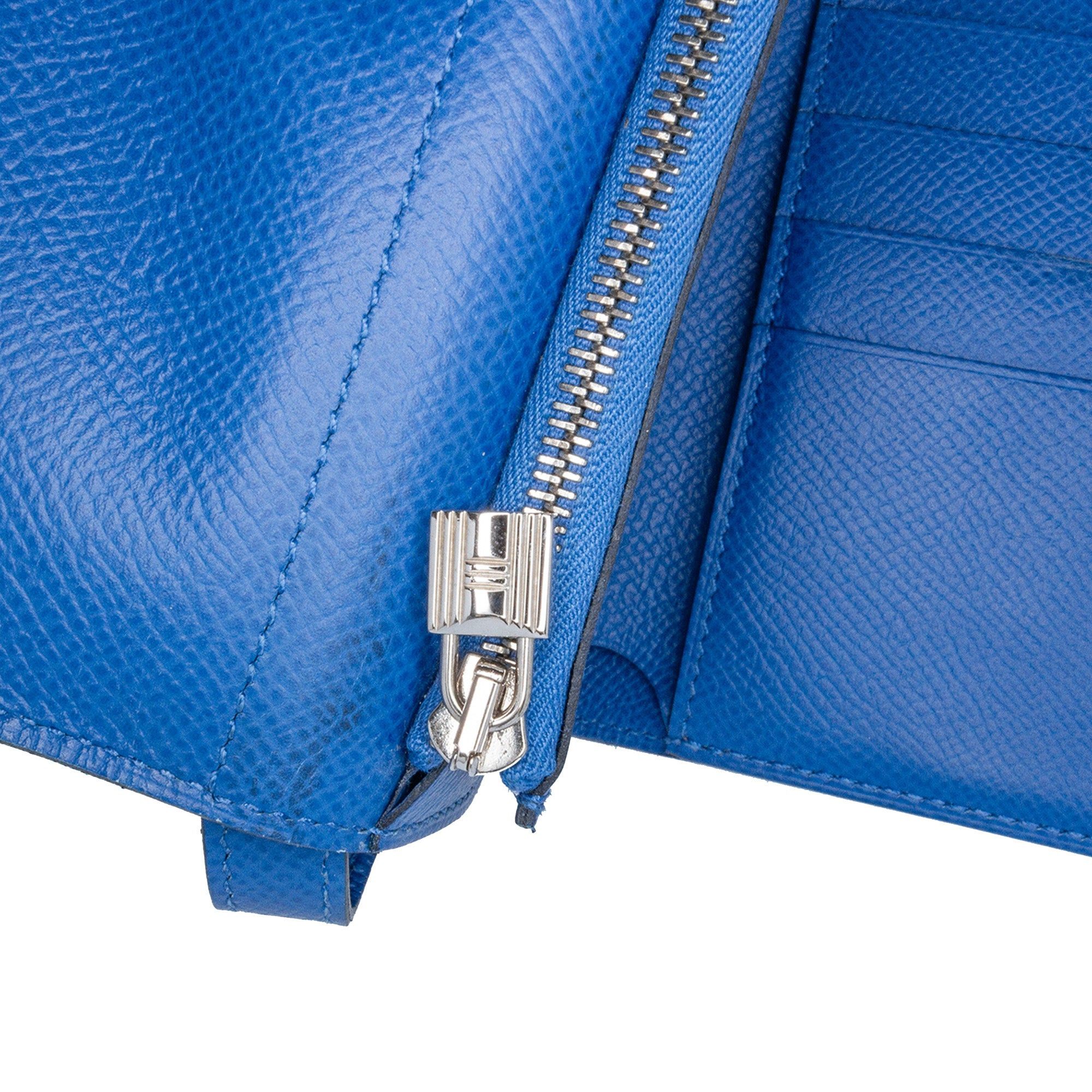 Hermes Hermès Medium Epsom Kelly Depliant Wallet Blue Size ONE SIZE - 6 Thumbnail