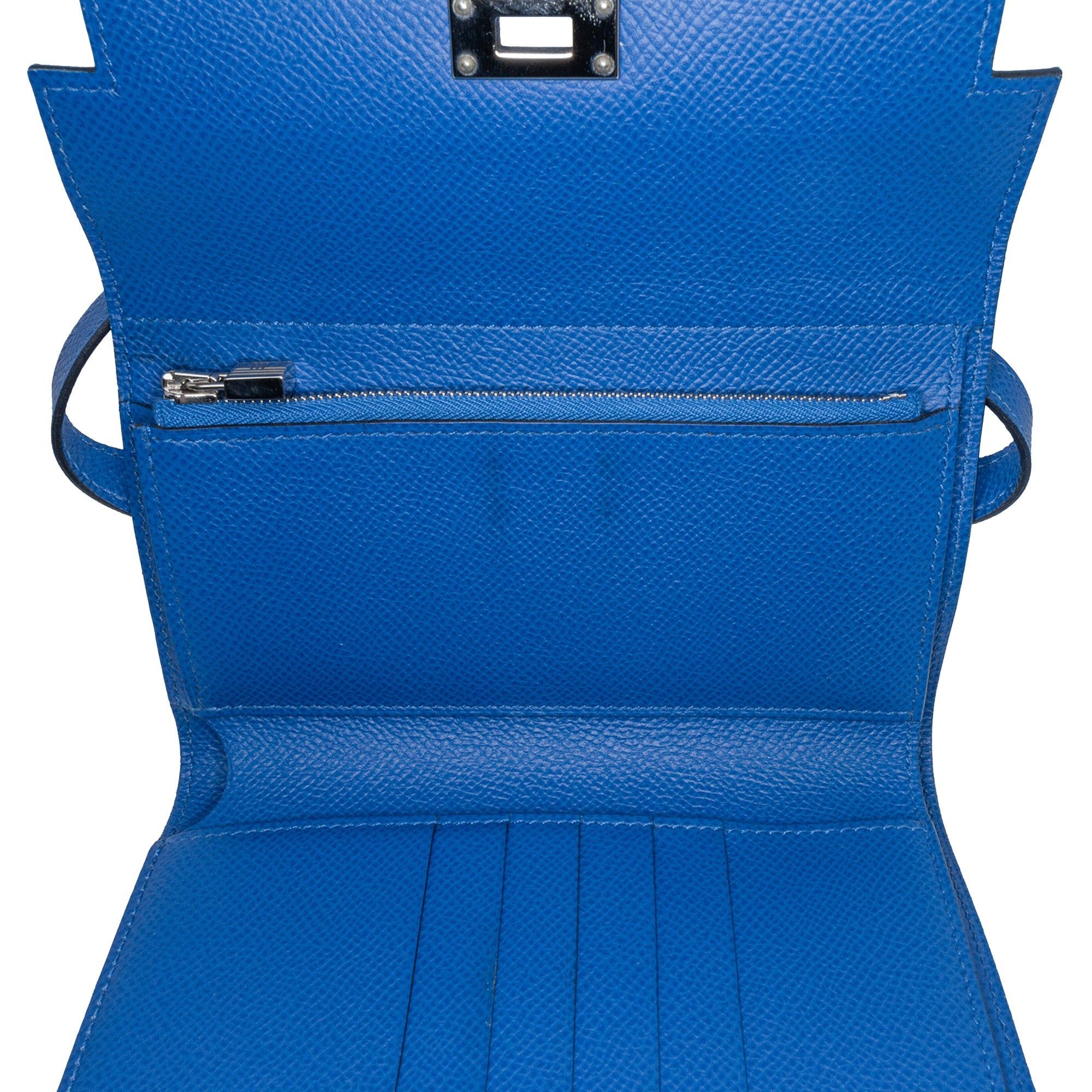 Hermes Hermès Medium Epsom Kelly Depliant Wallet Blue Size ONE SIZE - 4 Thumbnail