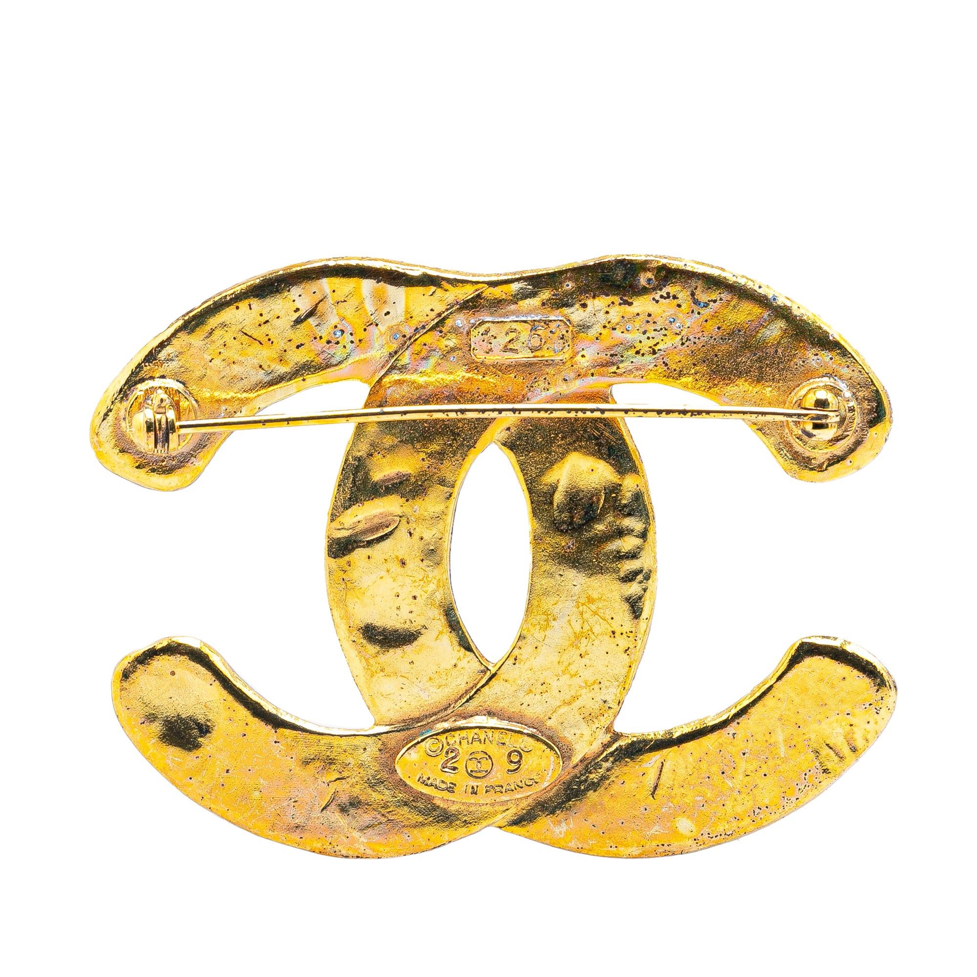Chanel Chanel Gold Plated CC Brooch Gold Size ONE SIZE - 2 Thumbnail