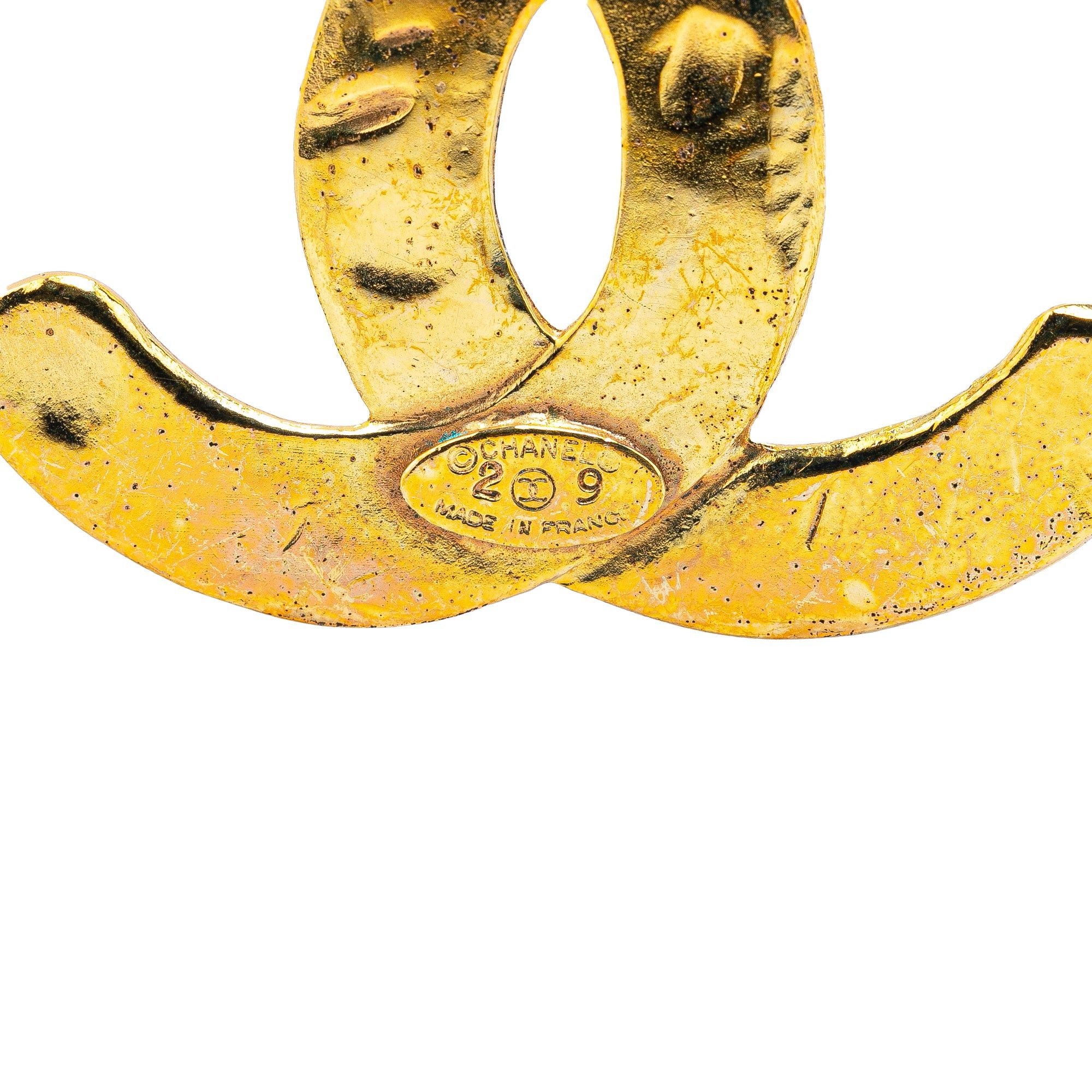Chanel Chanel Gold Plated CC Brooch Gold Size ONE SIZE - 4 Thumbnail