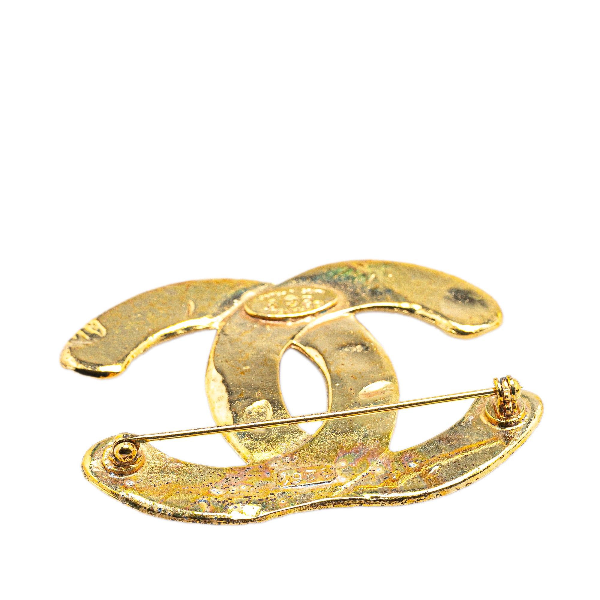 Chanel Chanel Gold Plated CC Brooch Gold Size ONE SIZE - 5 Thumbnail