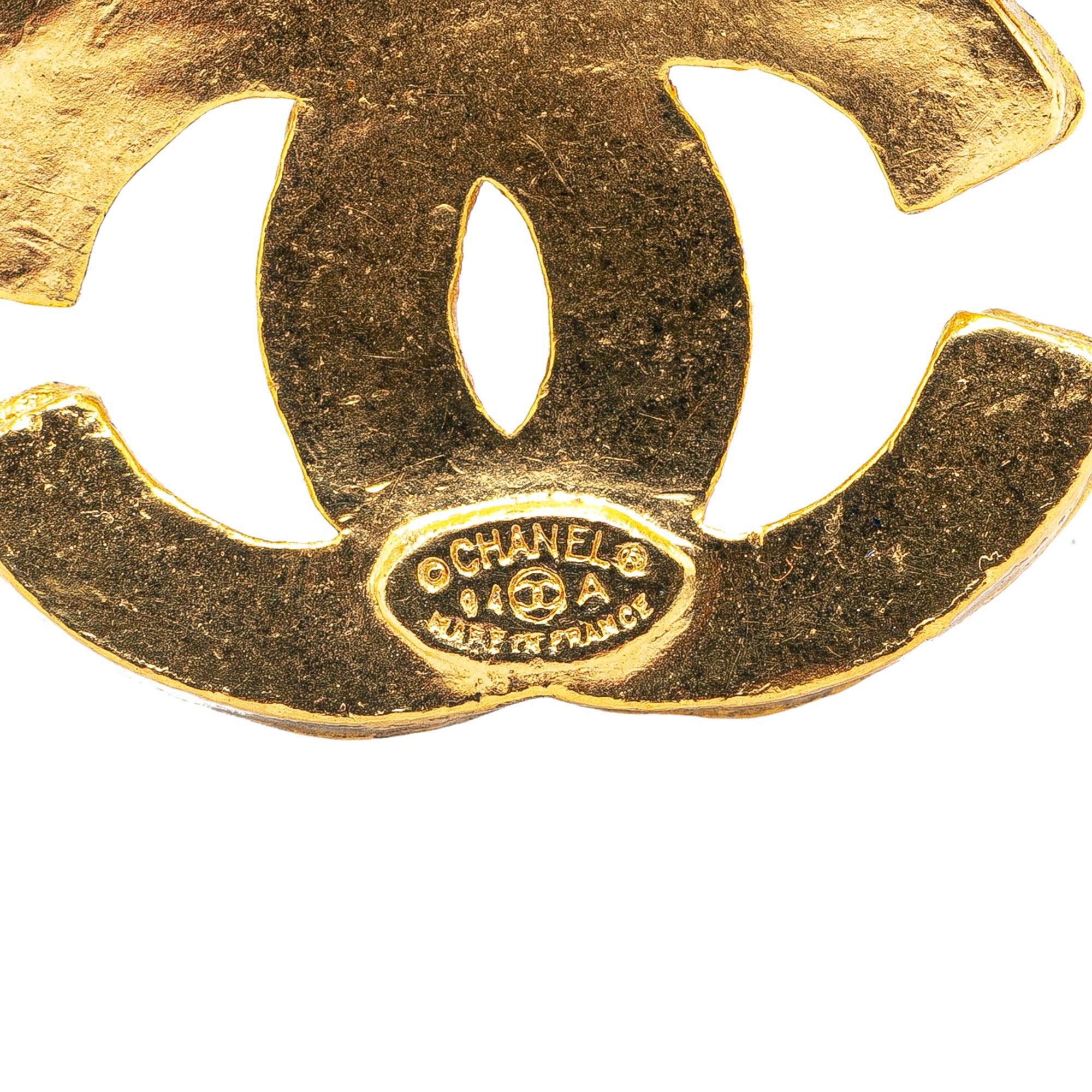 Chanel Chanel Gold Plated Triple CC Brooch Gold Size ONE SIZE - 3 Thumbnail