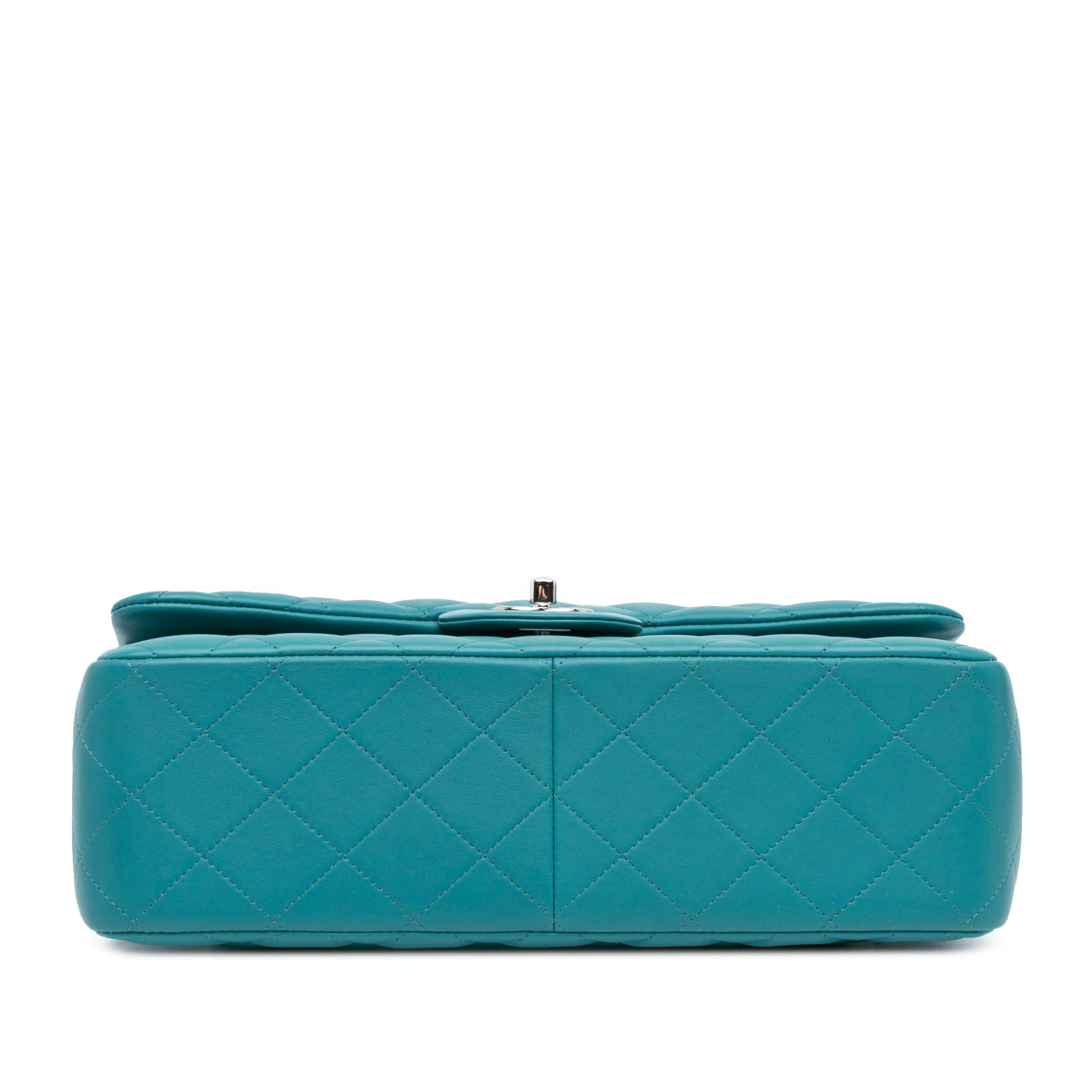 Chanel Chanel Jumbo Classic Lambskin Double Flap Blue Size ONE SIZE - 3 Thumbnail