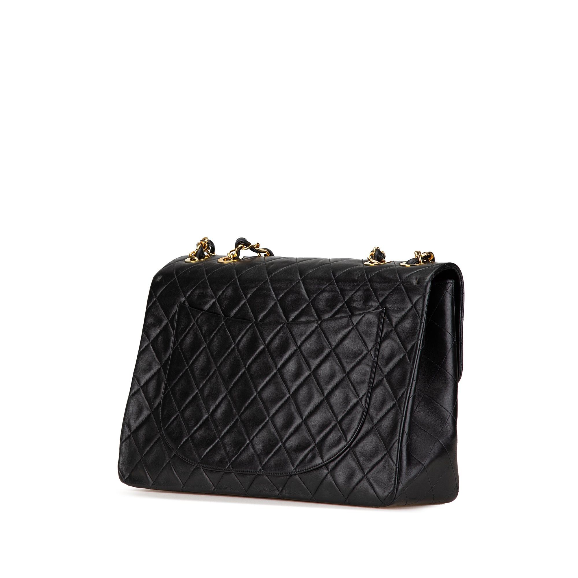 Chanel Chanel Maxi XL Classic Lambskin Single Flap Black Size ONE SIZE - 2 Thumbnail