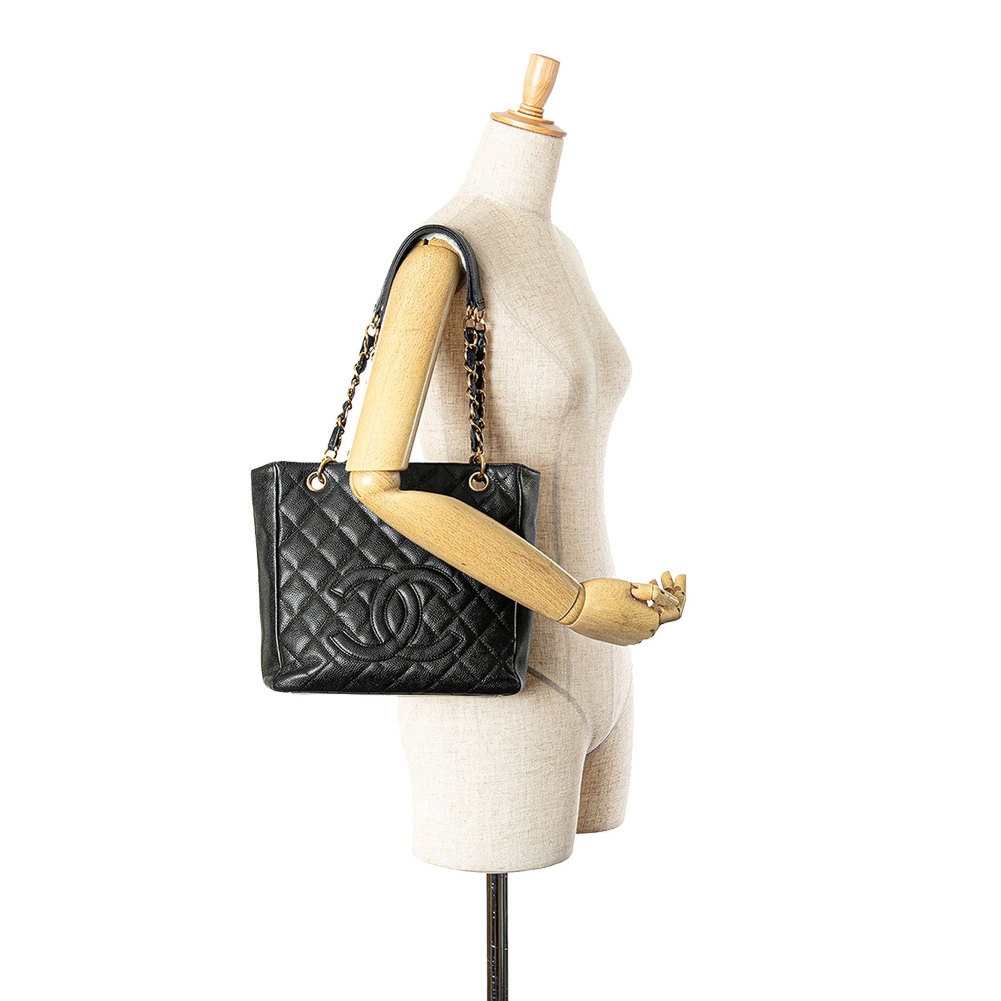 Chanel Chanel Caviar Petite Shopping Tote Black Size ONE SIZE - 14 Thumbnail