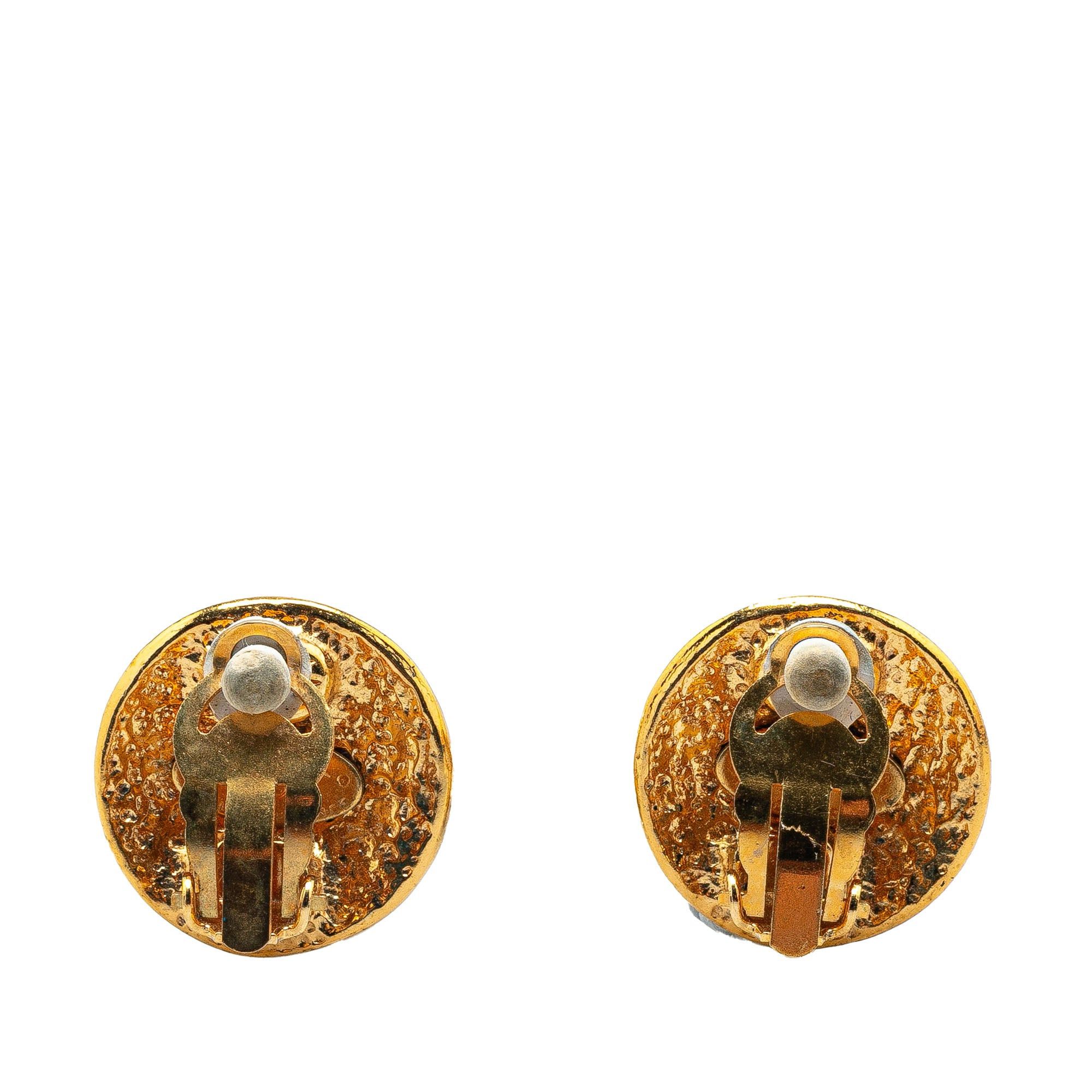 Chanel Chanel Gold Plated CC Clip On Earrings Gold Size ONE SIZE - 2 Thumbnail