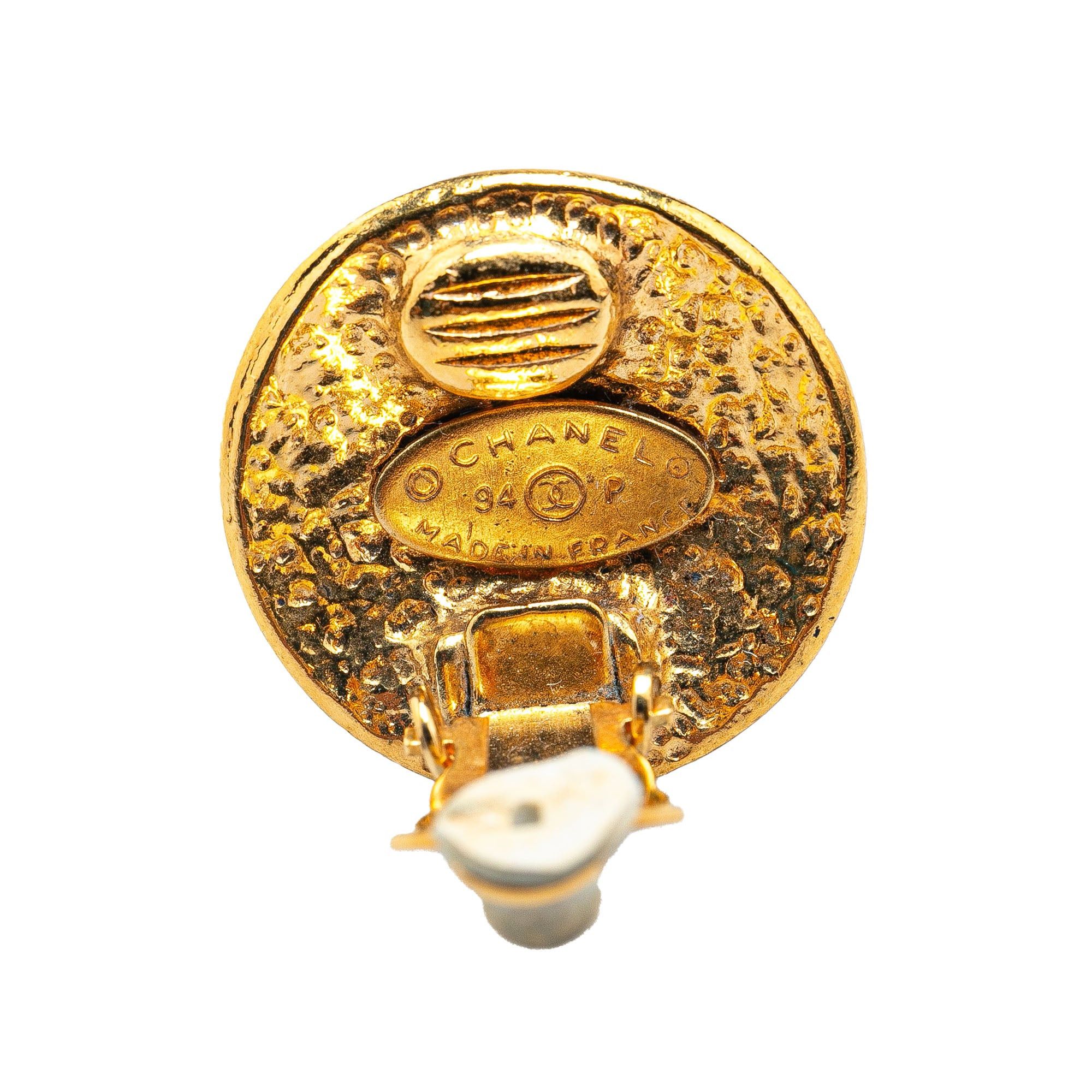 Chanel Chanel Gold Plated CC Clip On Earrings Gold Size ONE SIZE - 3 Thumbnail
