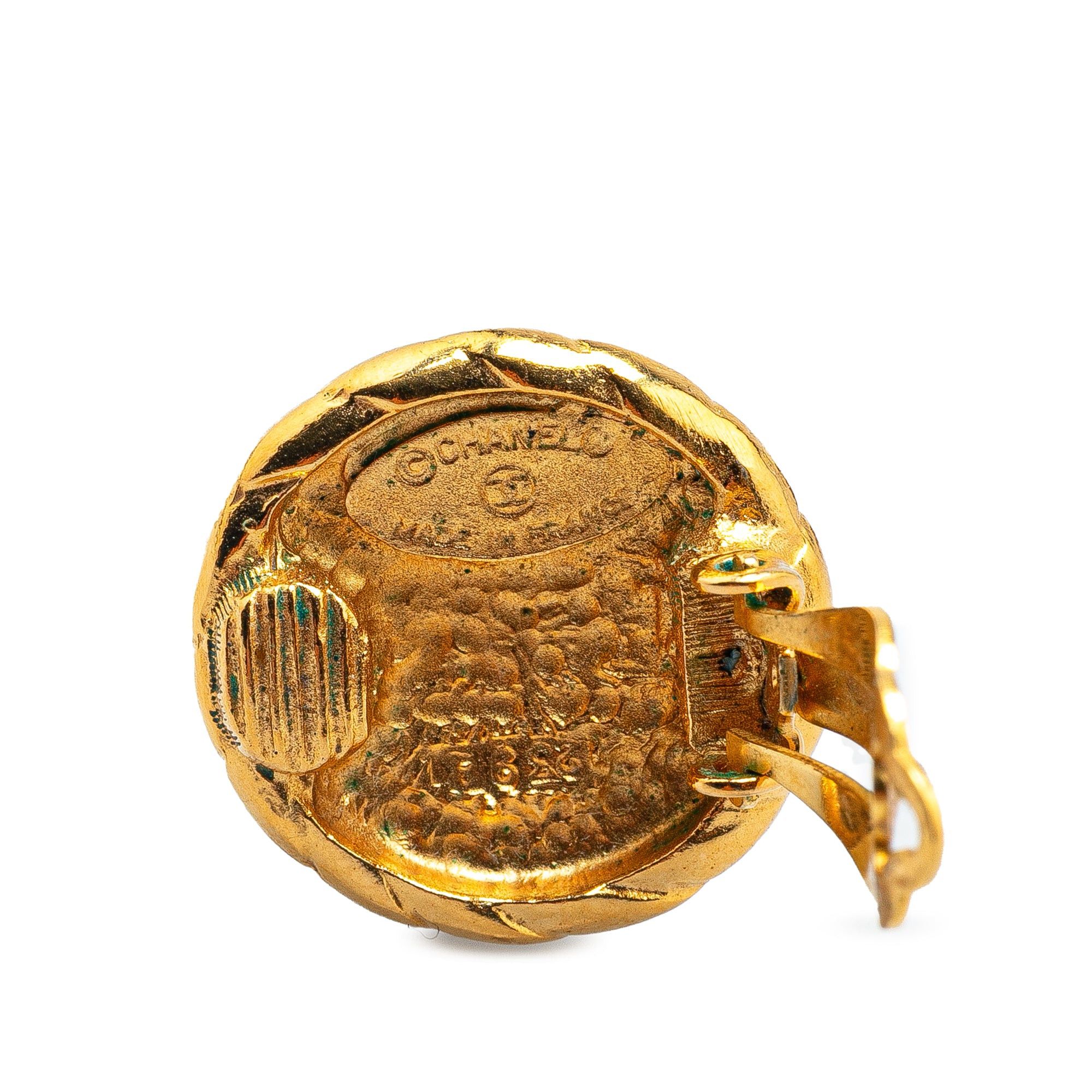 Chanel Chanel Gold Plated CC Clip On Earrings Gold Size ONE SIZE - 3 Thumbnail