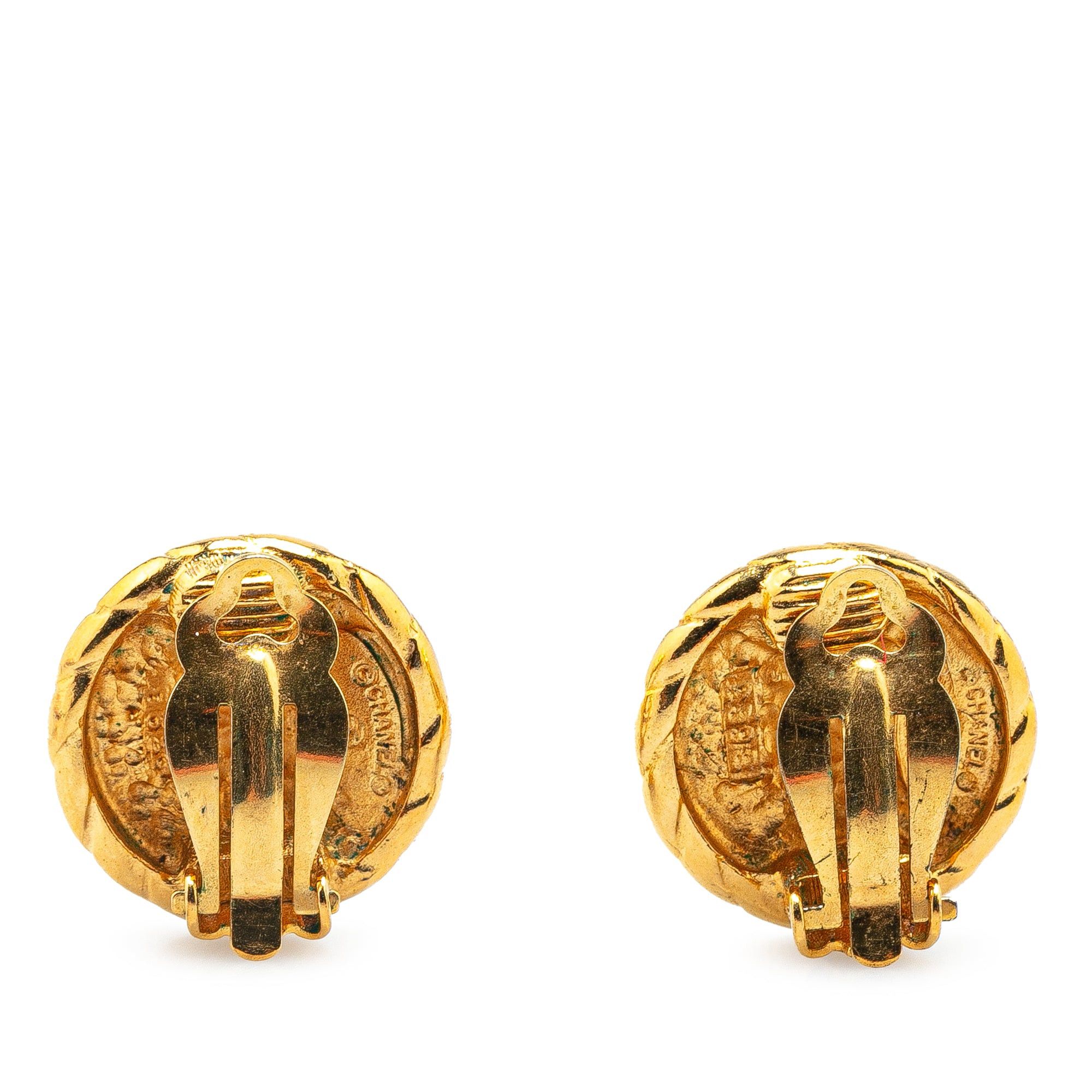 Chanel Chanel Gold Plated CC Clip On Earrings Gold Size ONE SIZE - 2 Thumbnail