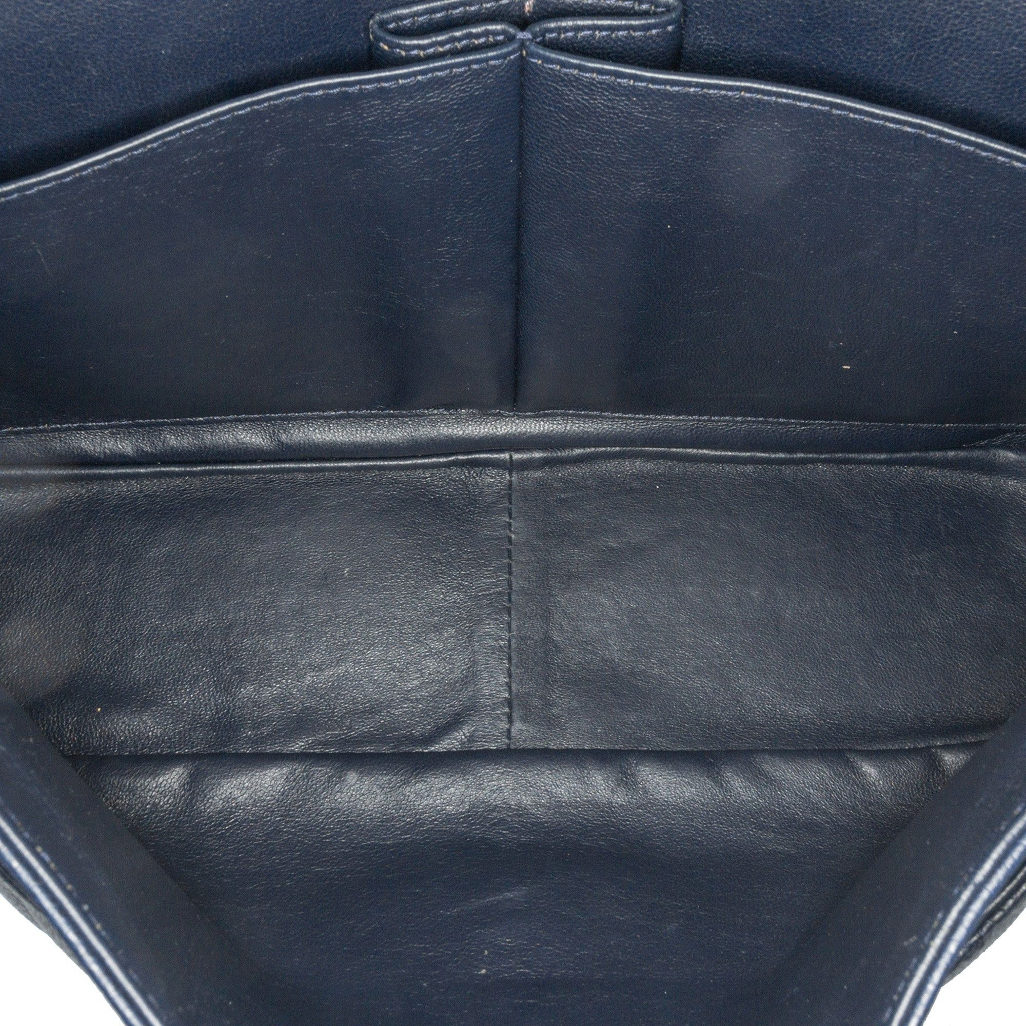 Chanel Chanel Jumbo Classic Caviar Double Flap Blue Size ONE SIZE - 4 Thumbnail