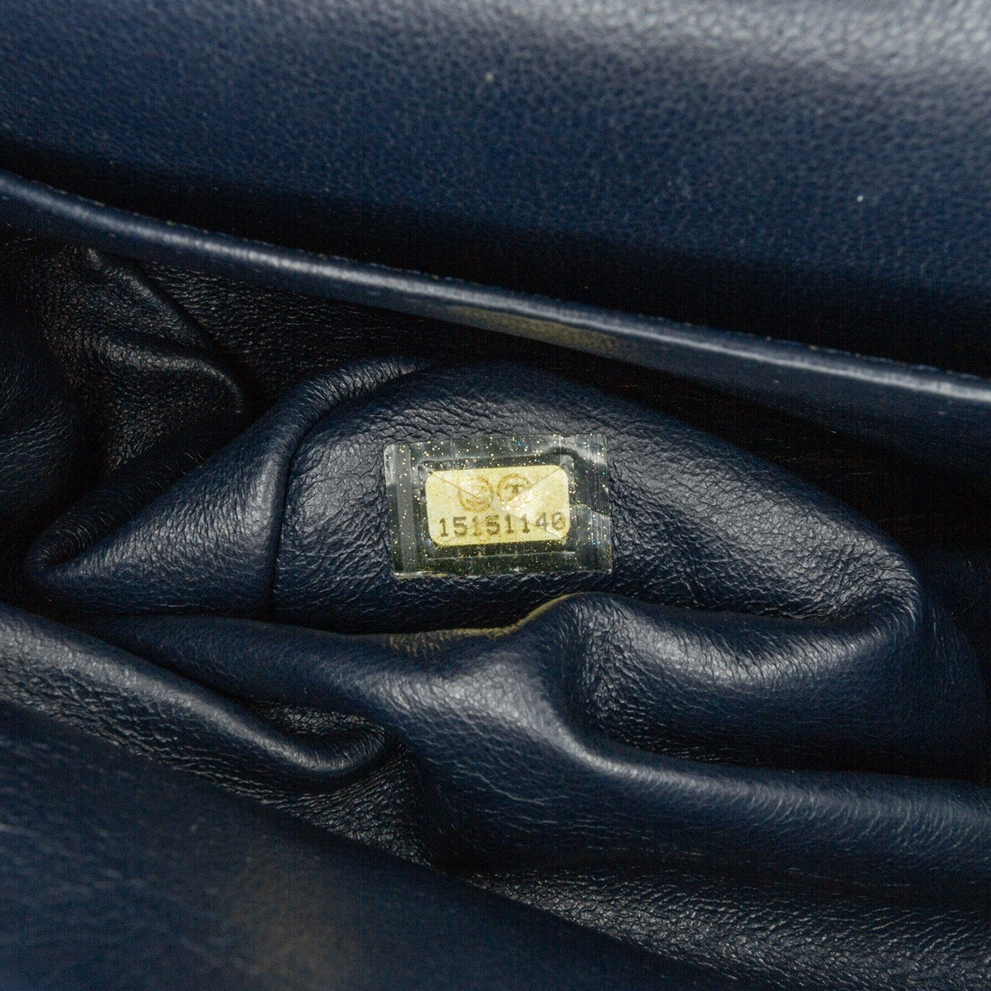 Chanel Chanel Jumbo Classic Caviar Double Flap Blue Size ONE SIZE - 6 Thumbnail