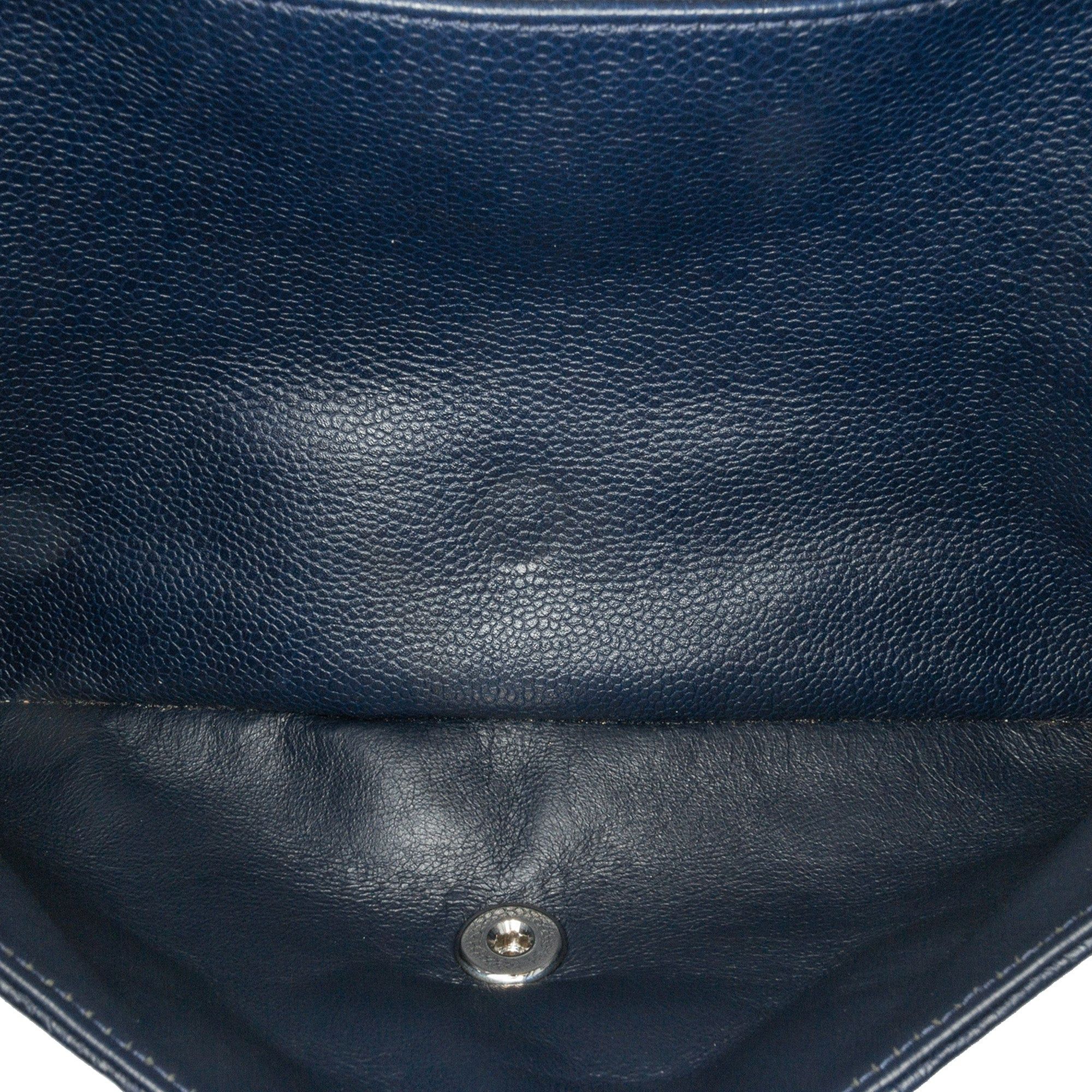 Chanel Chanel Jumbo Classic Caviar Double Flap Blue Size ONE SIZE - 5 Thumbnail