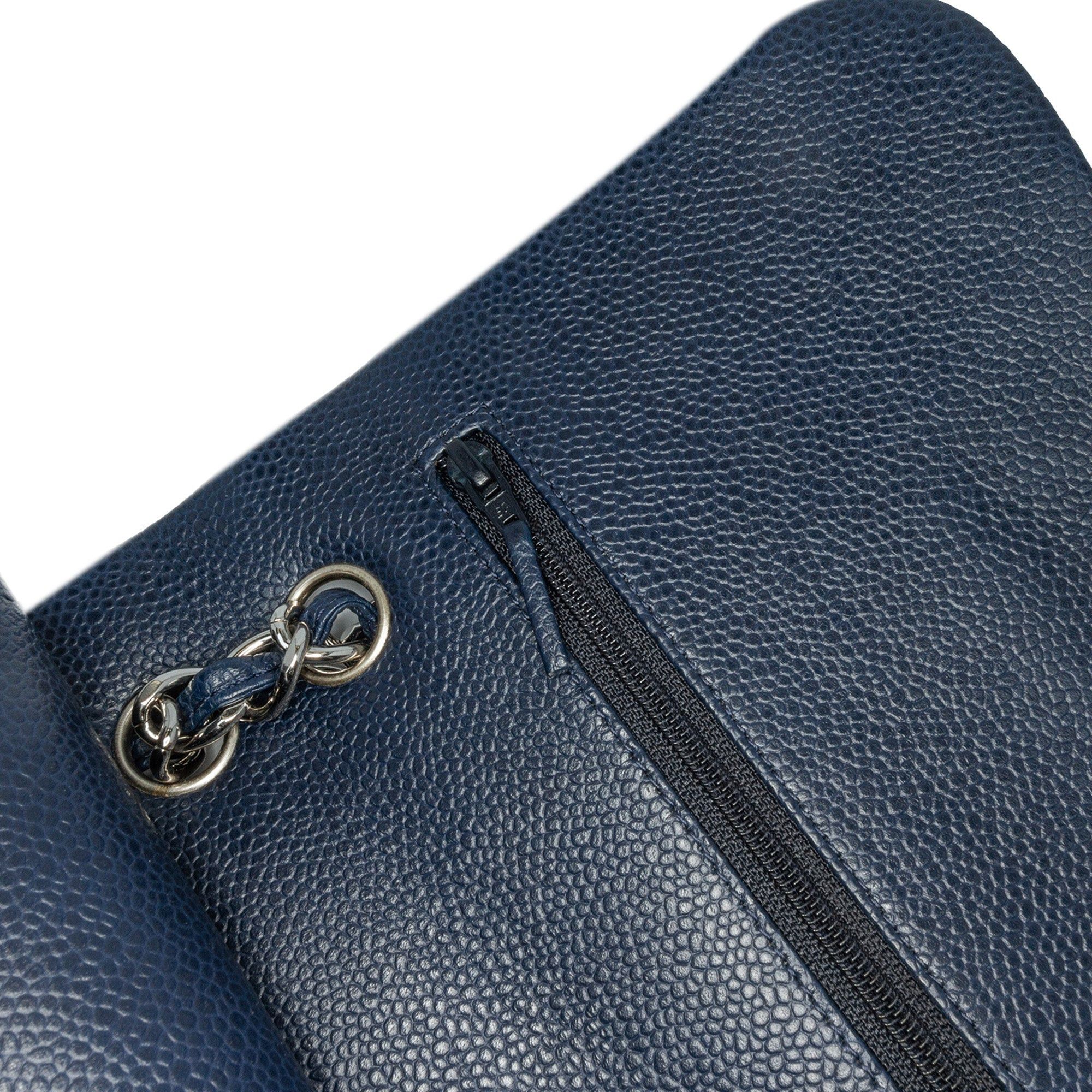 Chanel Chanel Jumbo Classic Caviar Double Flap Blue Size ONE SIZE - 8 Thumbnail