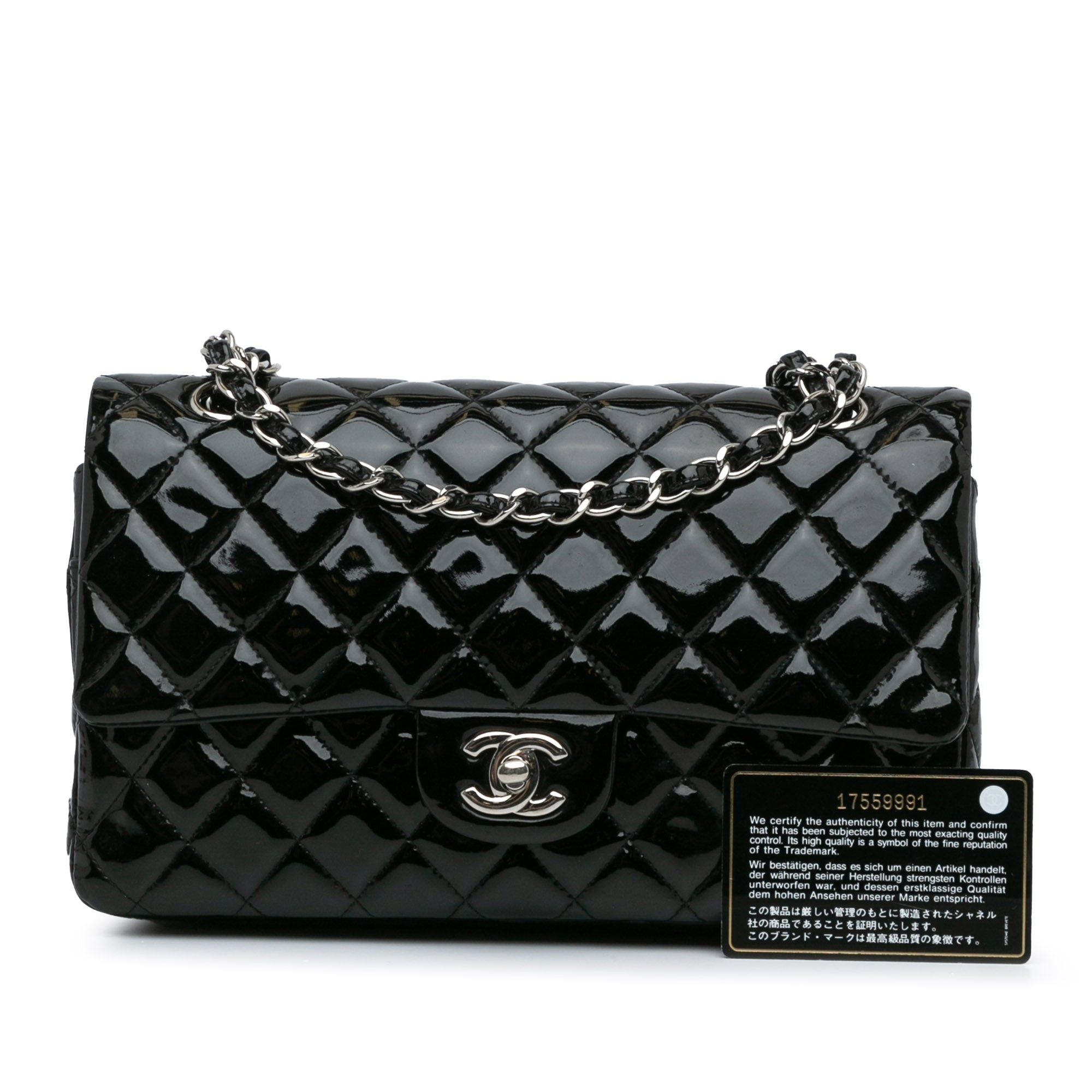 Chanel Chanel Medium Classic Patent Double Flap Black Size ONE SIZE - 11 Thumbnail