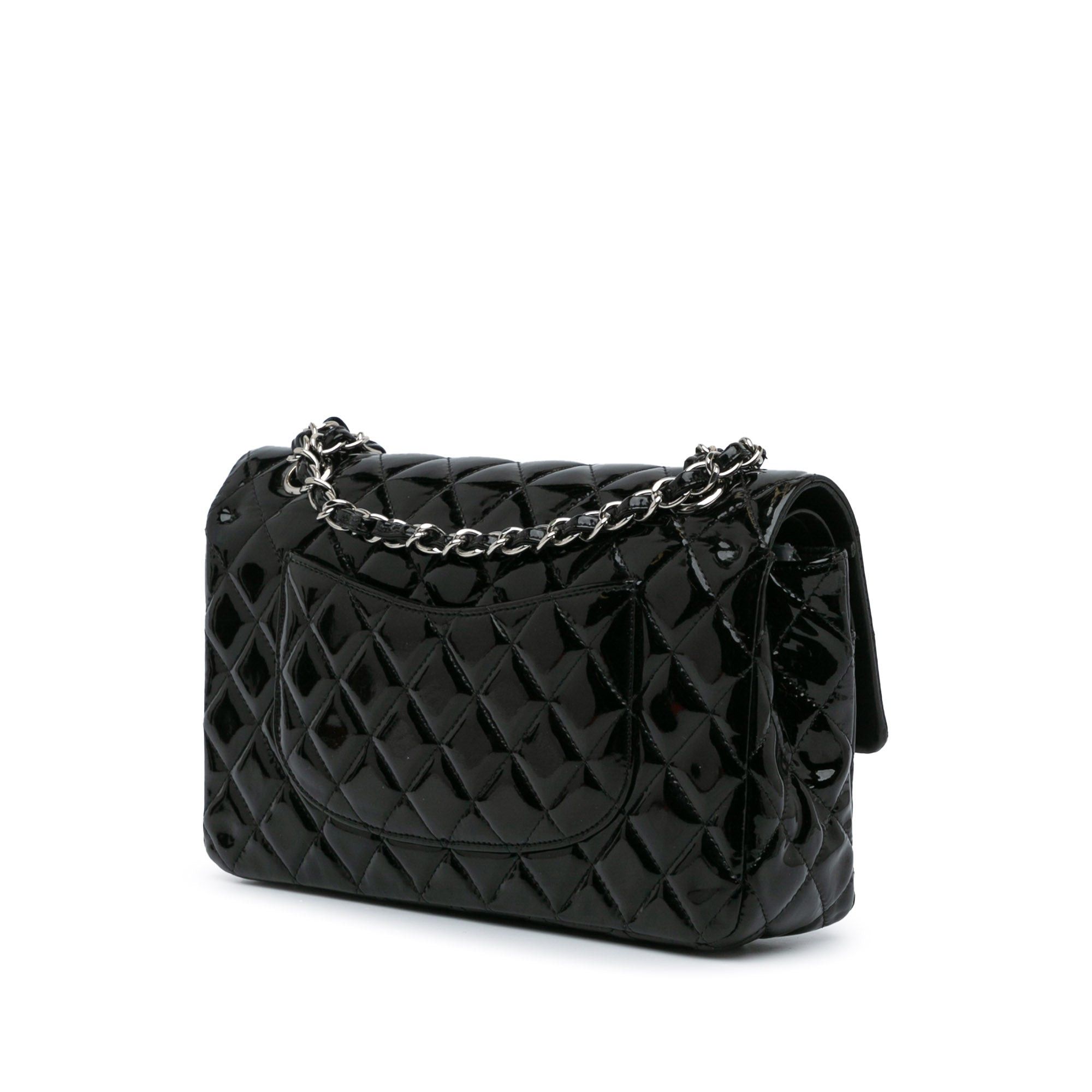 Chanel Chanel Medium Classic Patent Double Flap Black Size ONE SIZE - 2 Thumbnail