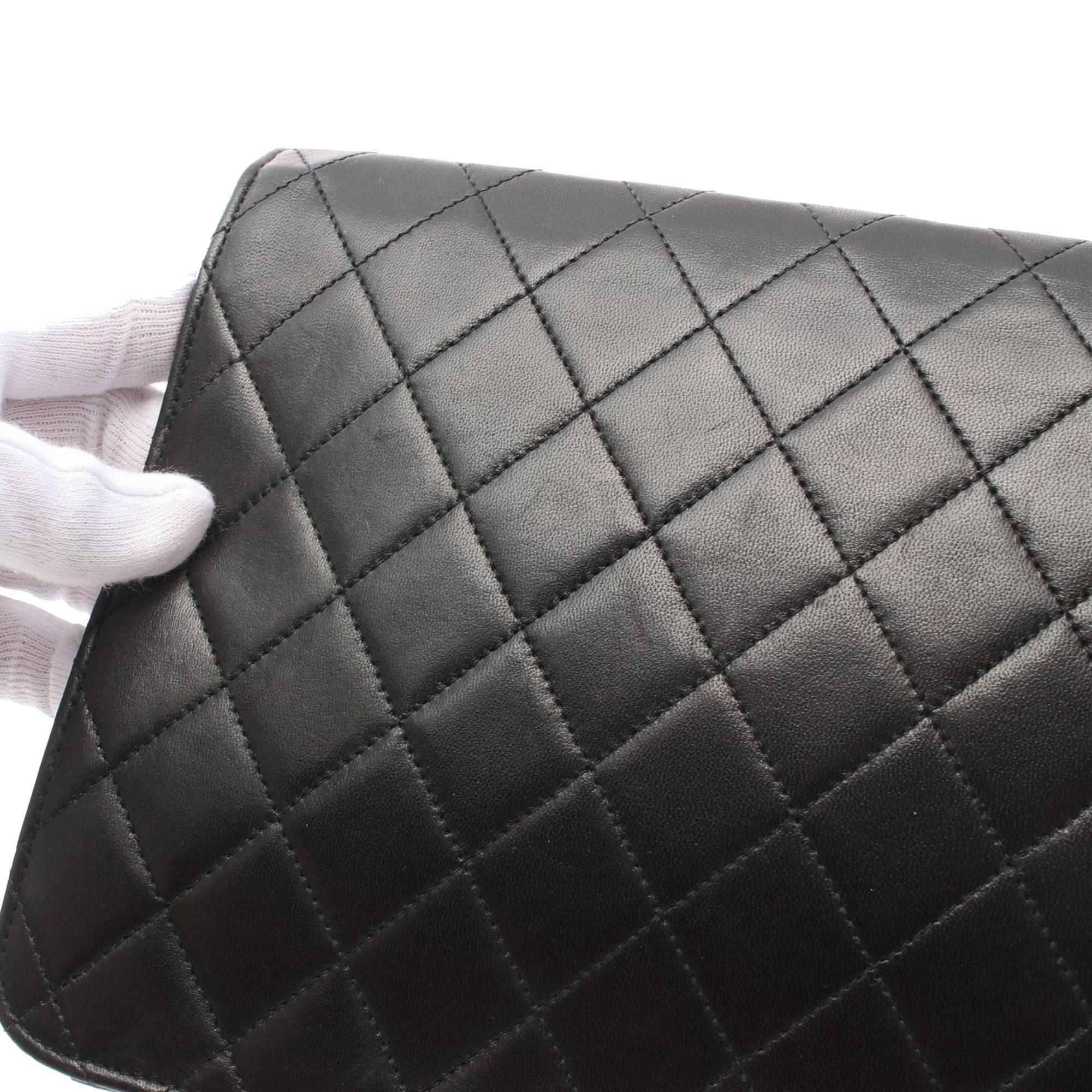 Chanel Chanel CC Quilted Lambskin Single Flap Black Size ONE SIZE - 9 Thumbnail
