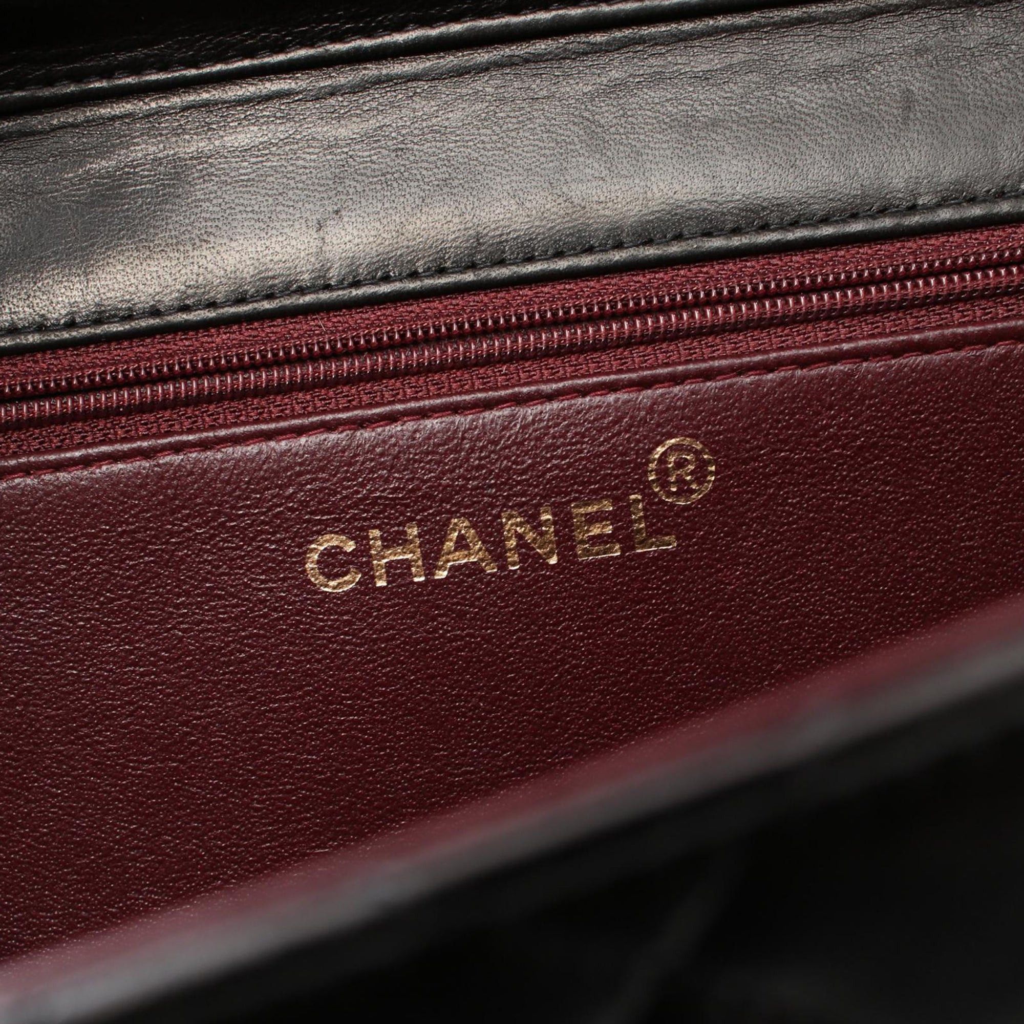 Chanel Chanel CC Quilted Lambskin Single Flap Black Size ONE SIZE - 4 Thumbnail