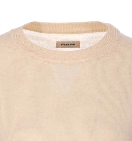 Zadig & Voltaire ZADIG & VOLTAIRE Women Sweater KWSW00064 102 Beige Size M / US 6-8 / IT 42-44 - 4 Thumbnail
