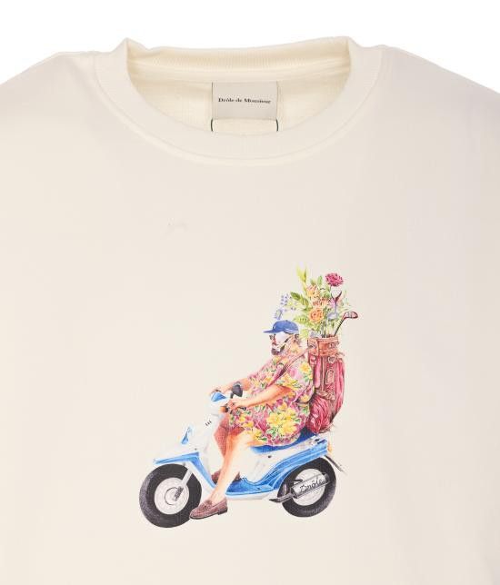 Drole De Monsieur DROLE DE MONSIEUR Men Hoodies SW162 CO127OW White Size US XL / EU 56 / 4 - 4 Thumbnail