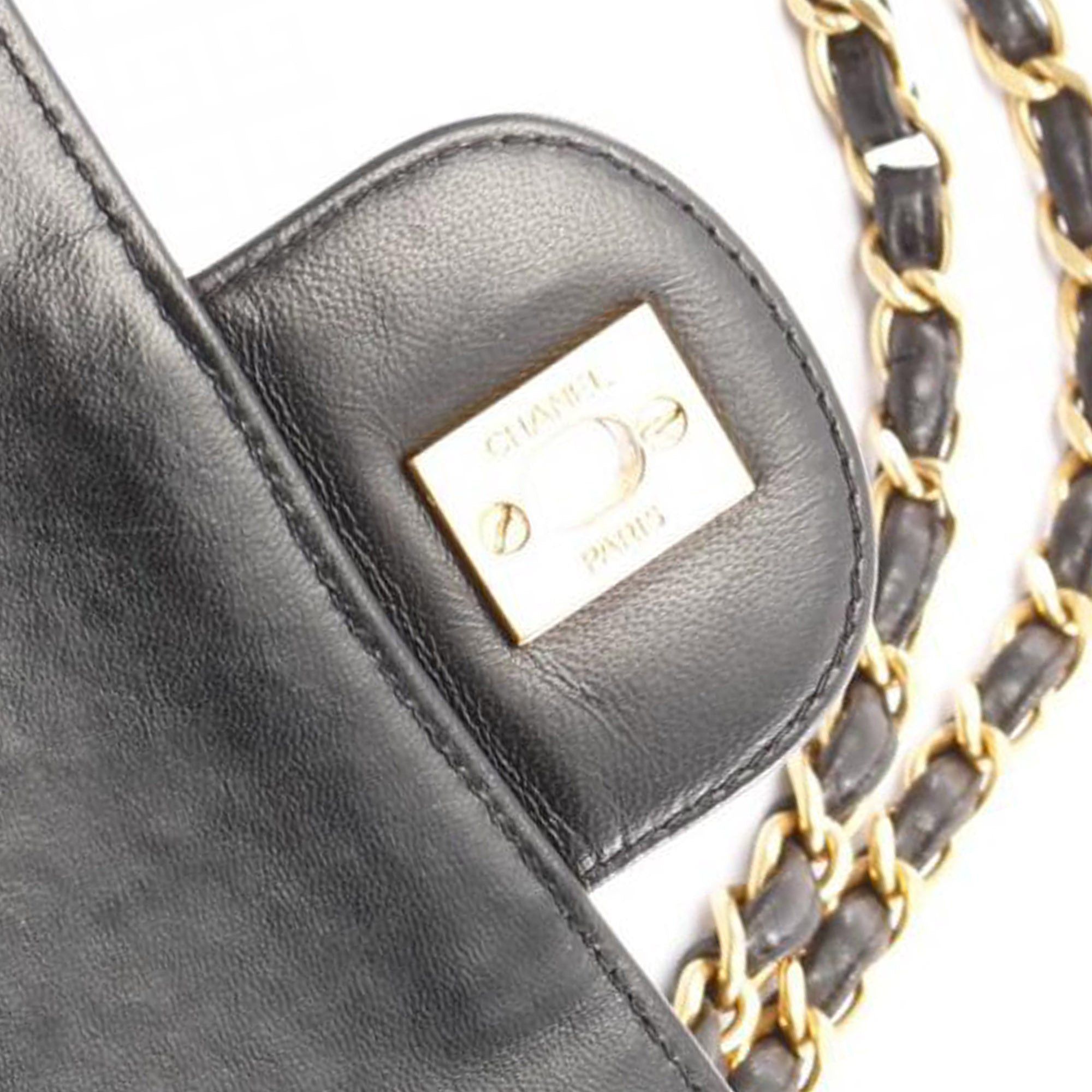 Chanel Chanel Jumbo Classic Lambskin Single Flap Black Size ONE SIZE - 9 Thumbnail
