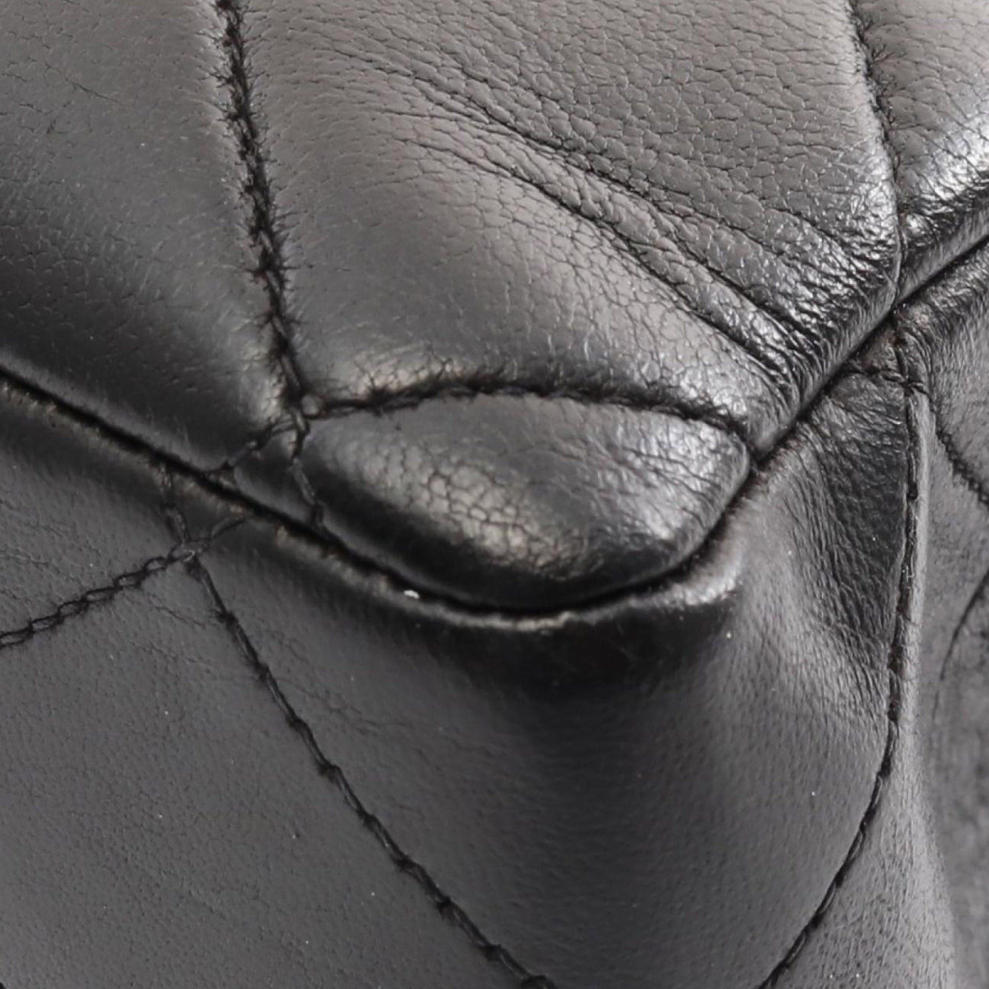 Chanel Chanel Jumbo Classic Lambskin Single Flap Black Size ONE SIZE - 12 Thumbnail