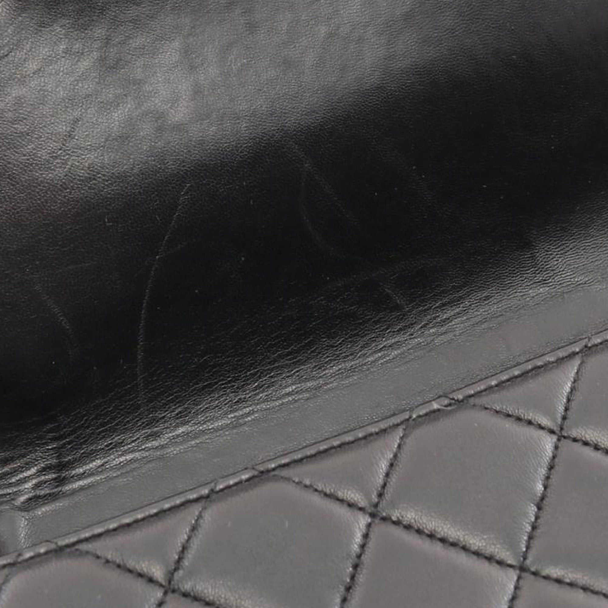Chanel Chanel Jumbo Classic Lambskin Single Flap Black Size ONE SIZE - 11 Thumbnail