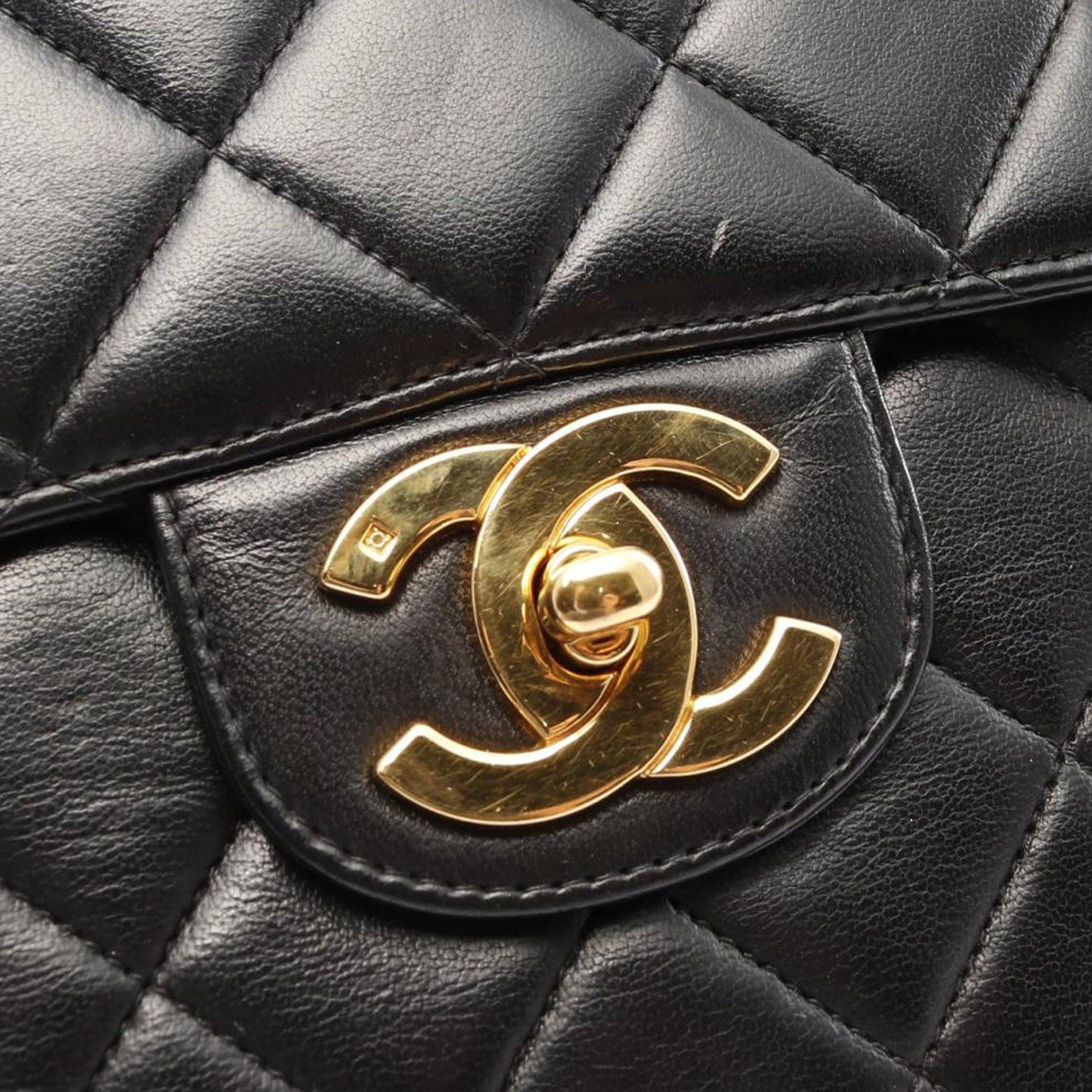 Chanel Chanel Jumbo Classic Lambskin Single Flap Black Size ONE SIZE - 7 Thumbnail