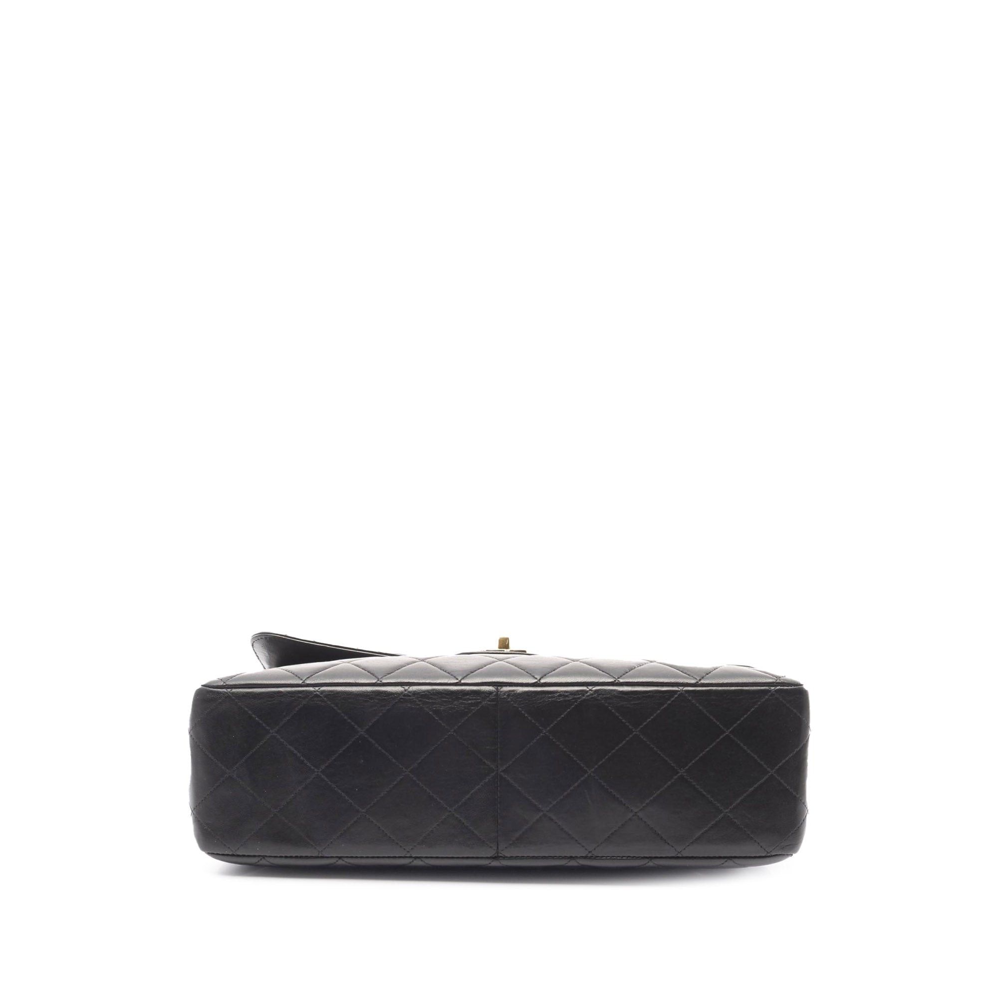 Chanel Chanel Jumbo Classic Lambskin Single Flap Black Size ONE SIZE - 3 Thumbnail