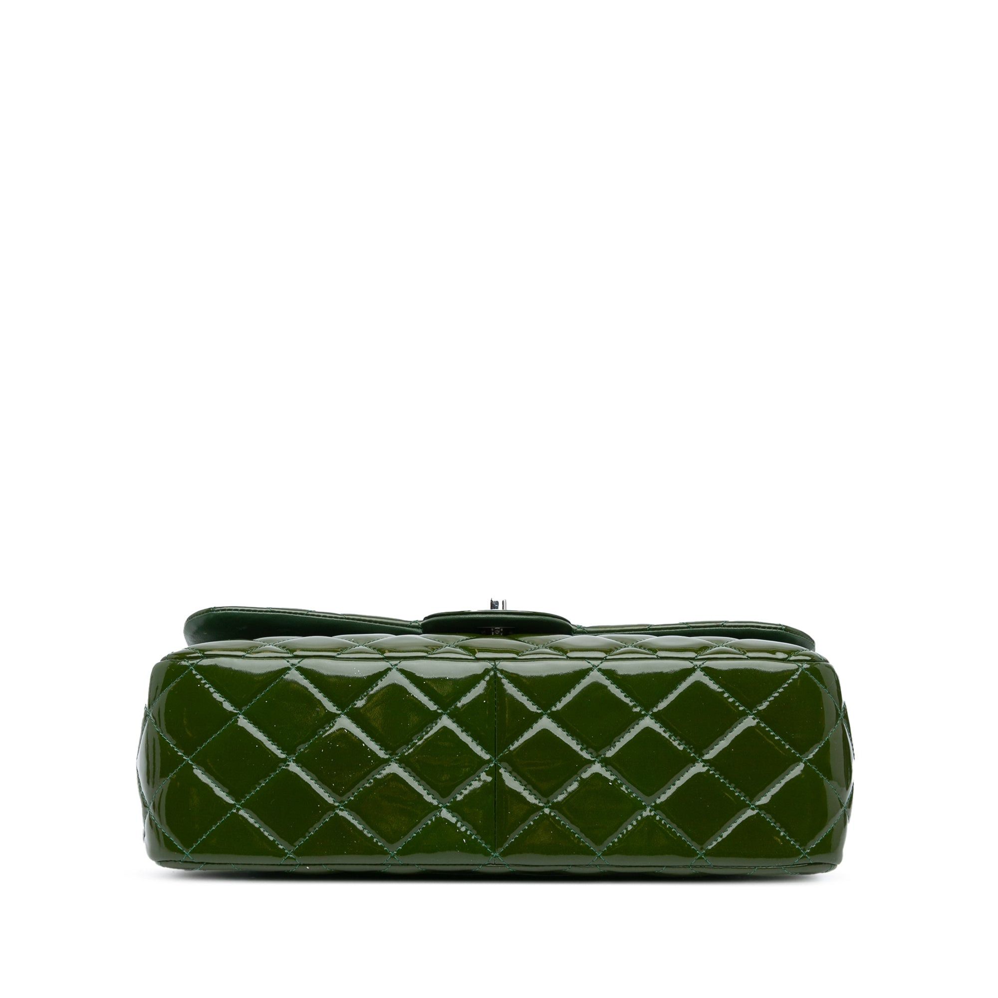 Chanel Chanel Jumbo Classic Patent Double Flap Green Size ONE SIZE - 3 Thumbnail