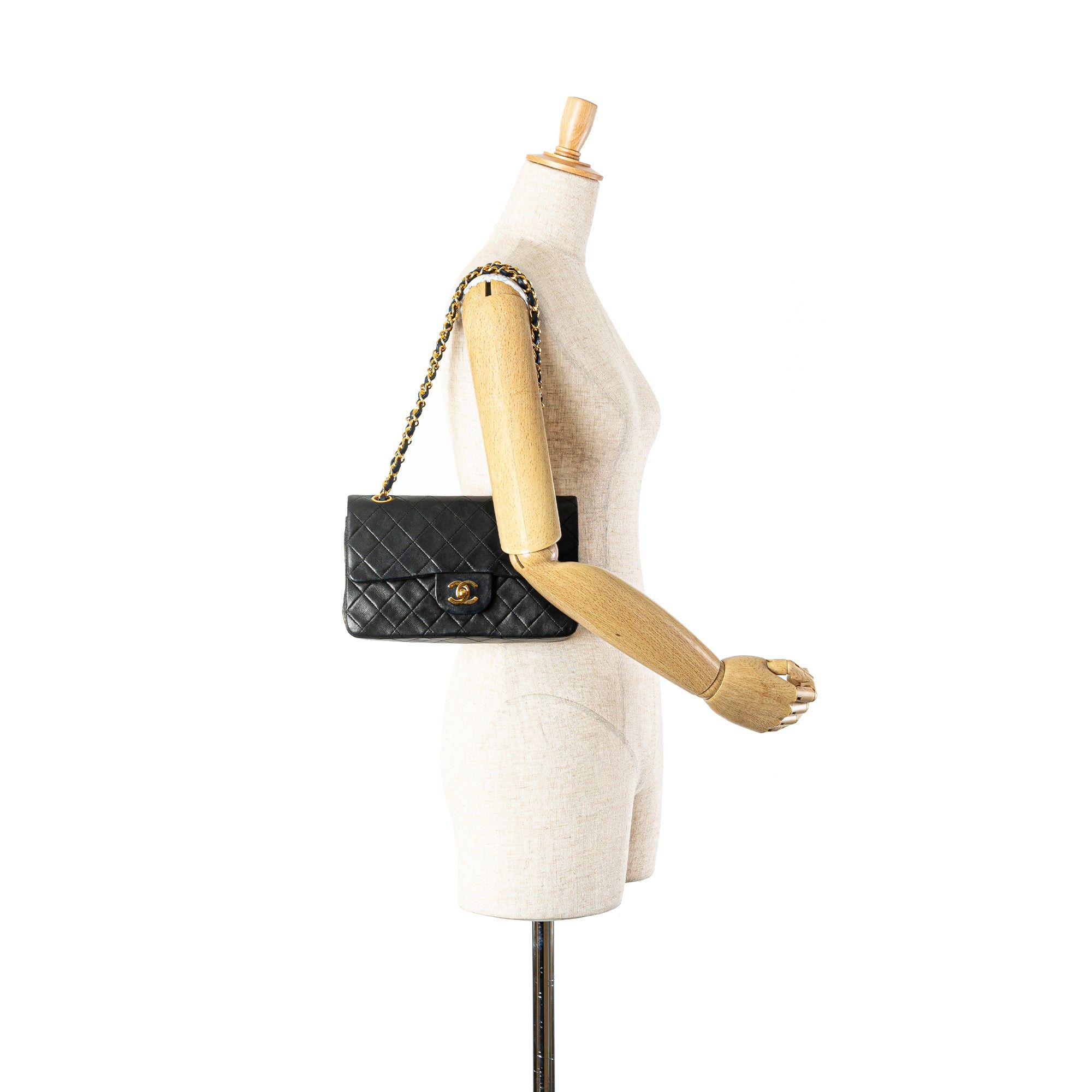 Chanel Chanel Small Classic Lambskin Double Flap Black Size ONE SIZE - 11 Thumbnail