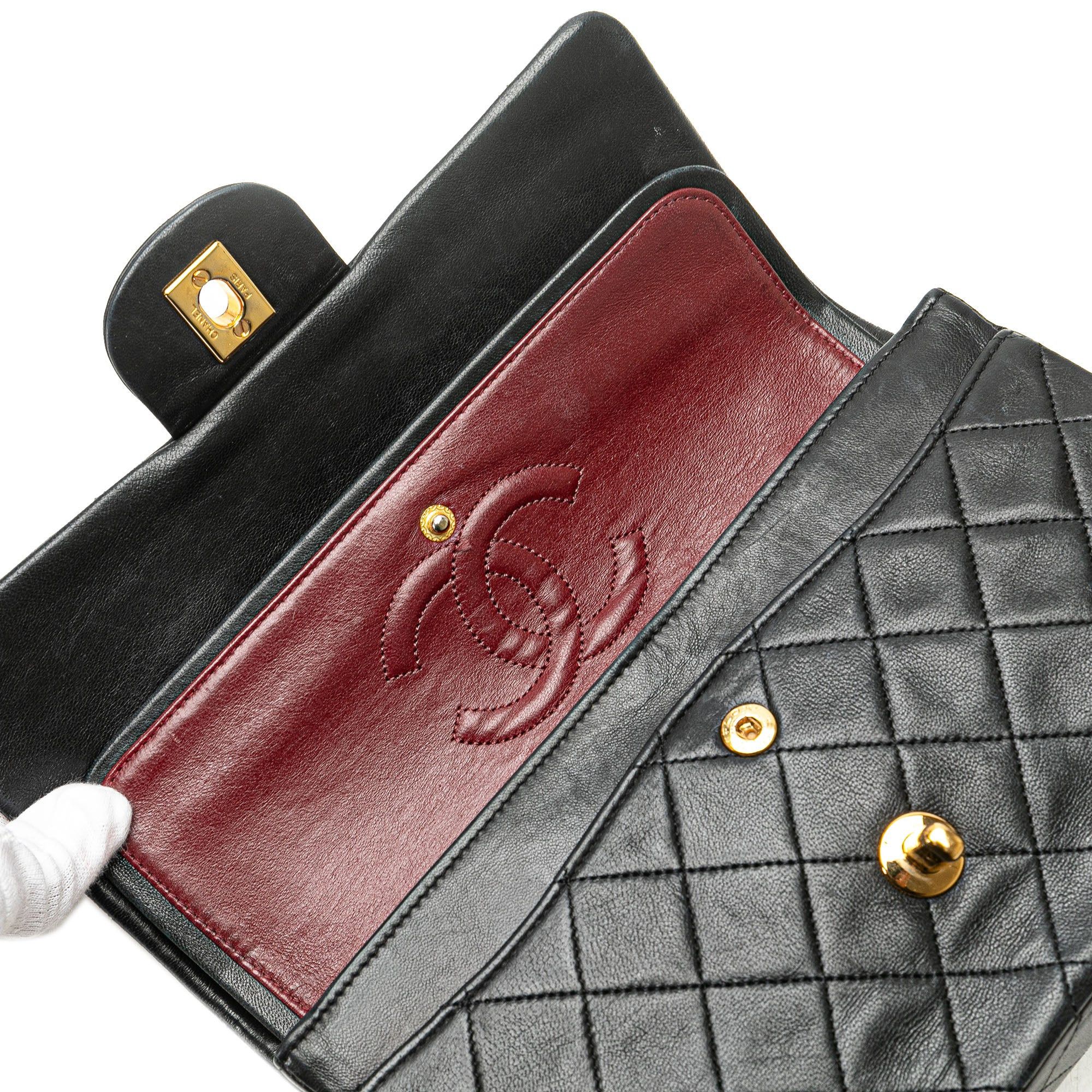 Chanel Chanel Small Classic Lambskin Double Flap Black Size ONE SIZE - 9 Thumbnail
