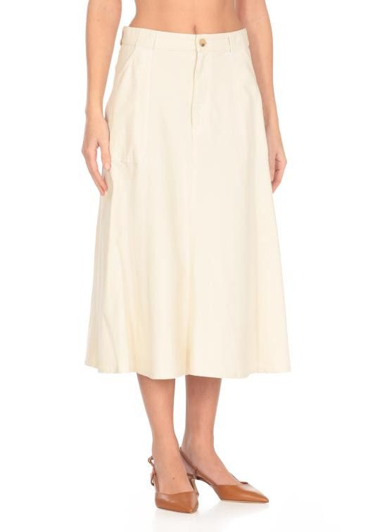 A.P.C. A.P.C. Women Mid Skirts COGBJ F06410 AAC Ivory Size 27" / US 4 / IT 40 - 3 Thumbnail