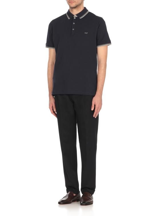 Fay FAY Men Polo Shirts NPMB250140STDW U806 Blue Size US XL / EU 56 / 4 - 3 Thumbnail