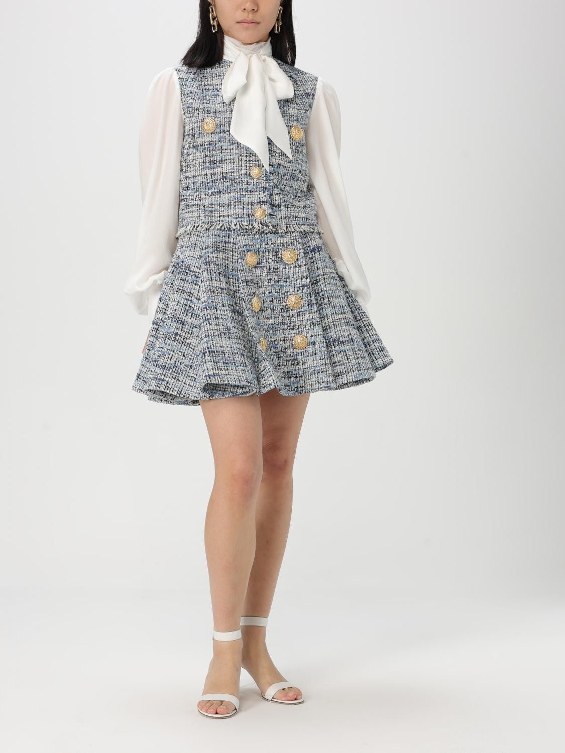 Balmain Balmain Skirt Woman Blue Size 25" / US 0 / IT 36 - 2 Thumbnail