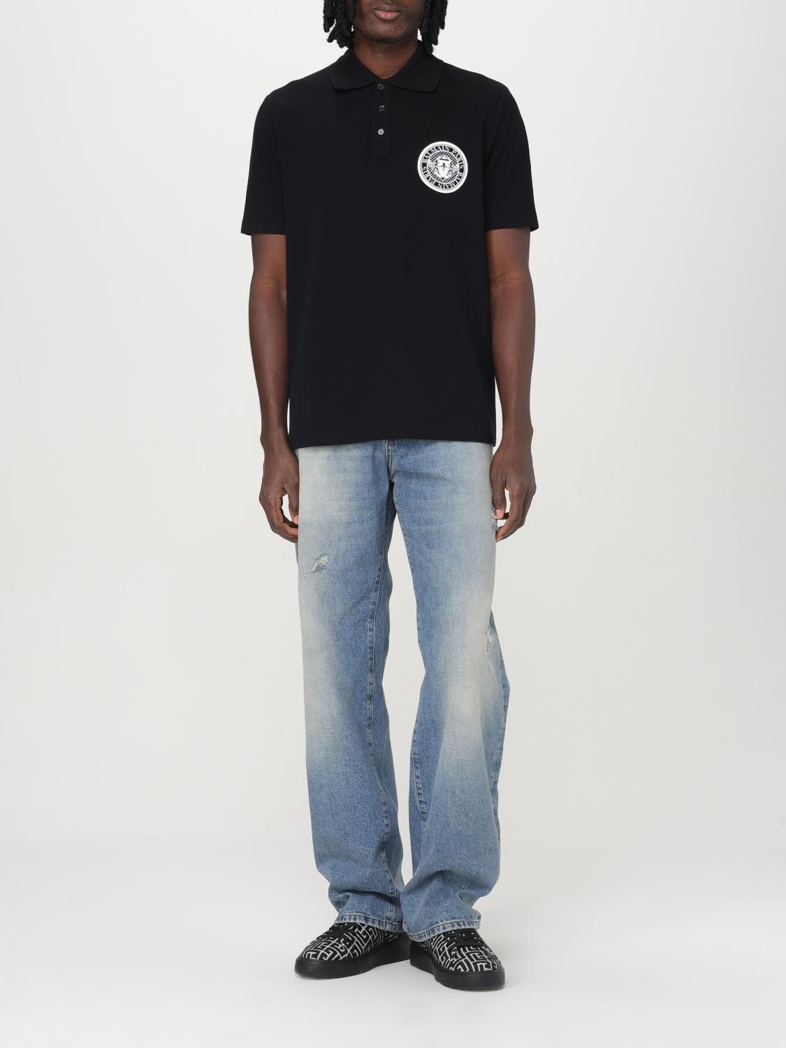Balmain Balmain Polo Shirt Men Black Size US M / EU 48-50 / 2 - 2 Thumbnail